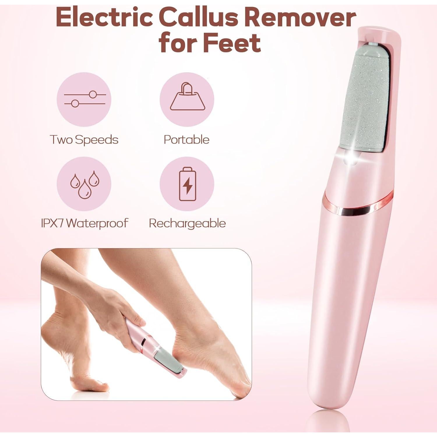 Removedor de Callos Eléctrico ZABOUL Varita de Pedicura Rosa