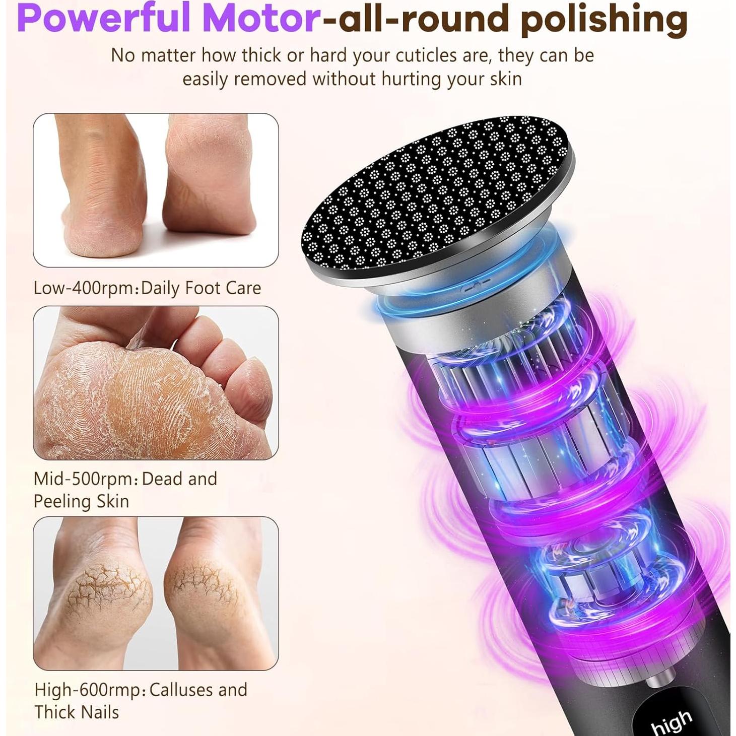 Removedor de Callos Eléctrico CYFERUY con Cabezal de Nano Vidrio