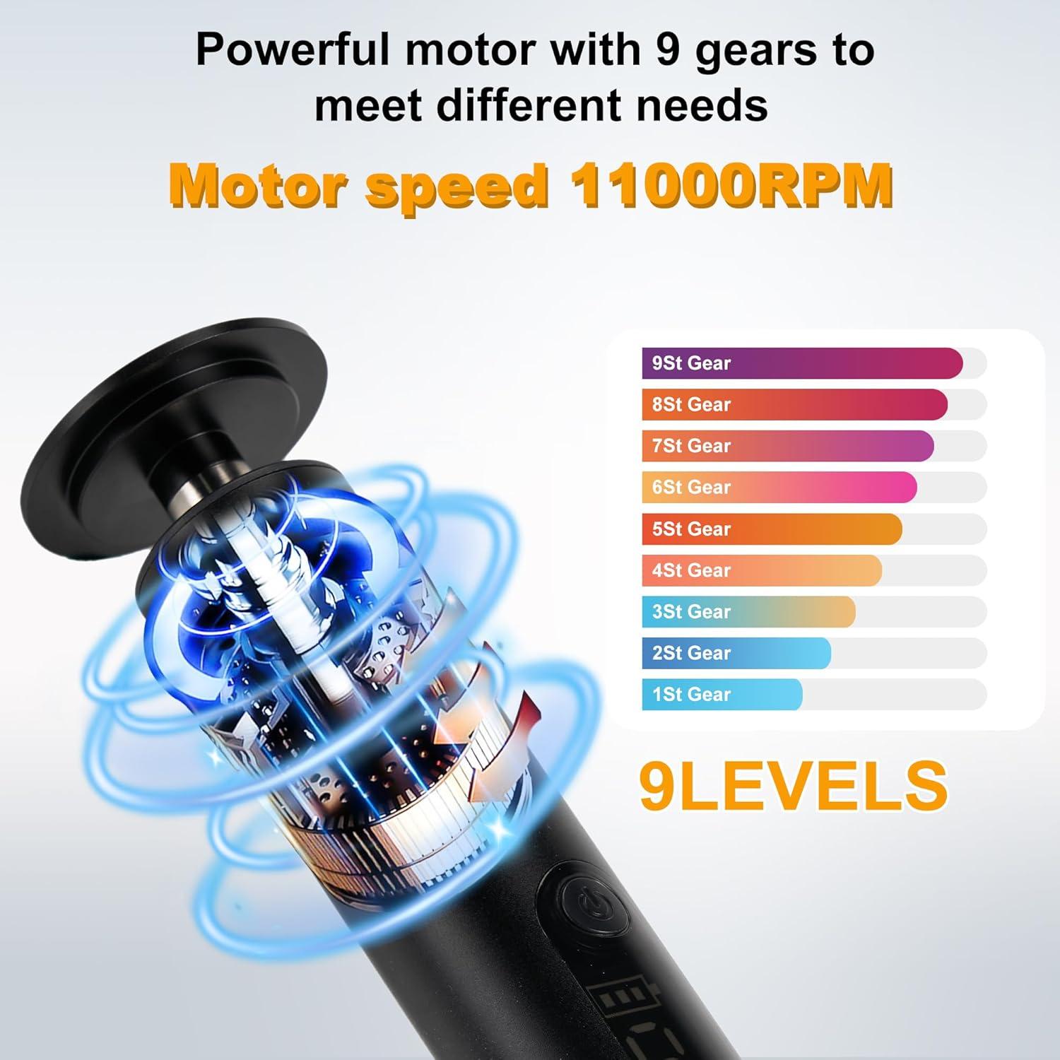 Removedor de Callos Eléctrico Cesekao Obsidiana 9 Velocidades