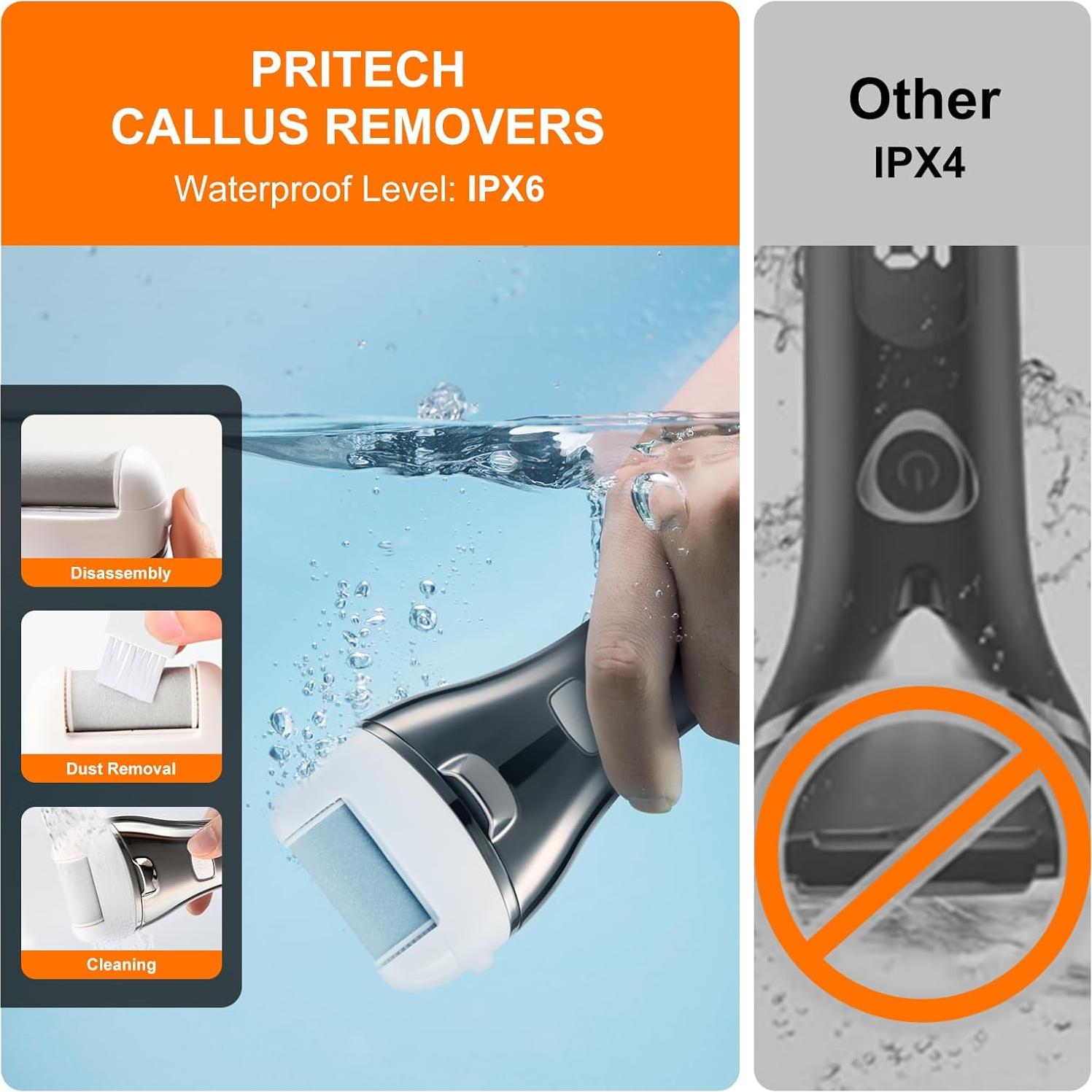 Removedor de Callos Eléctrico PRITECH con 3 Velocidades y Pantalla LED