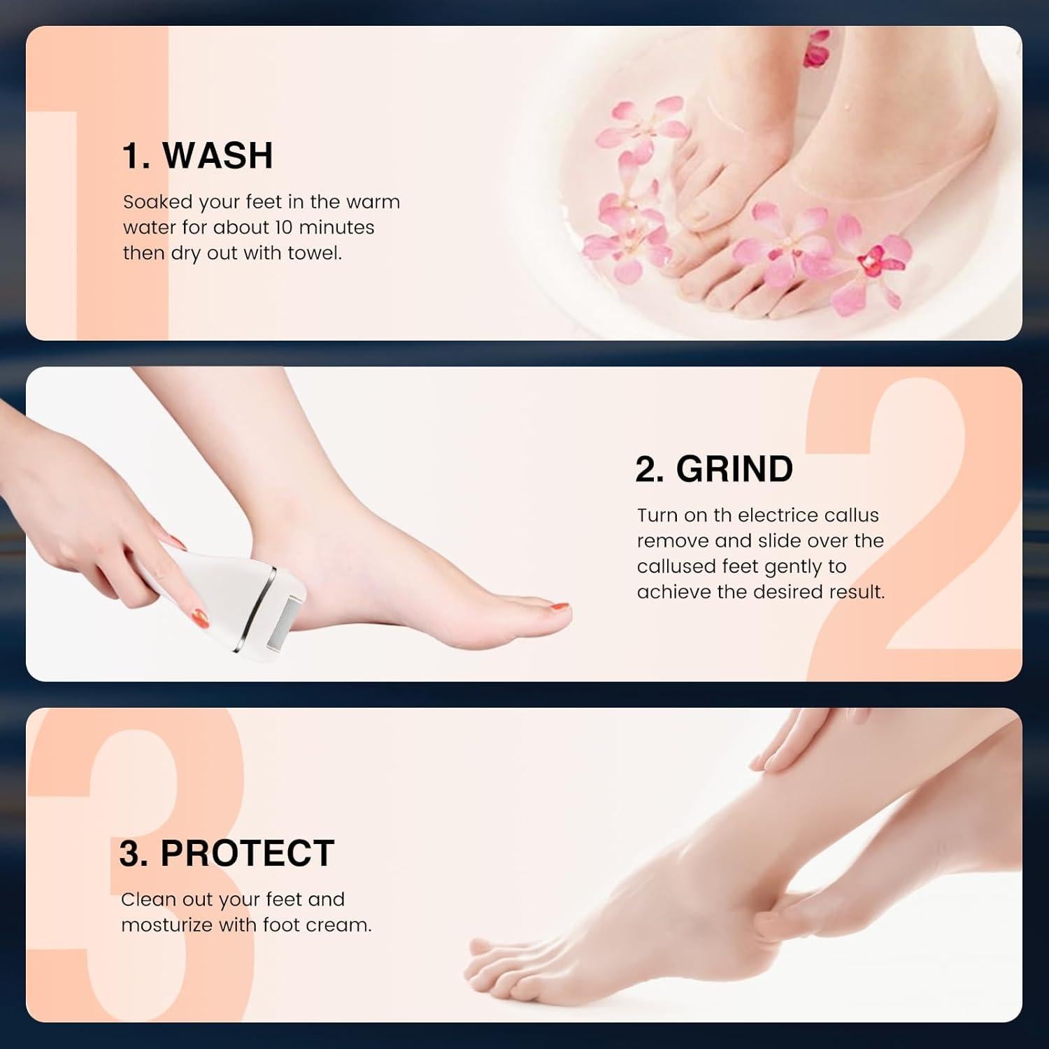 Removedor de Callos Eléctrico PRITECH con 3 Velocidades y Pantalla LED