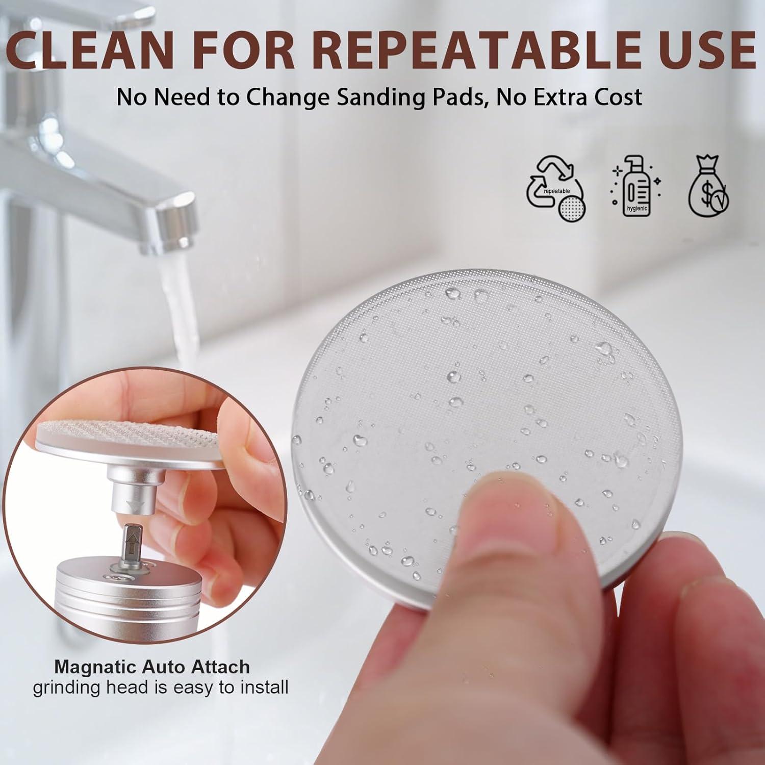 Removedor de Callos Eléctrico Kredioo con Lima de Vidrio Nano