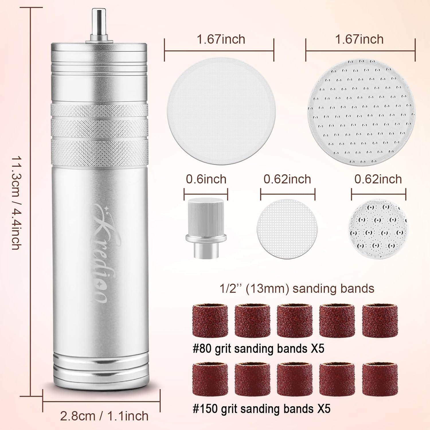 Removedor de Callos Eléctrico Kredioo con Lima de Vidrio Nano