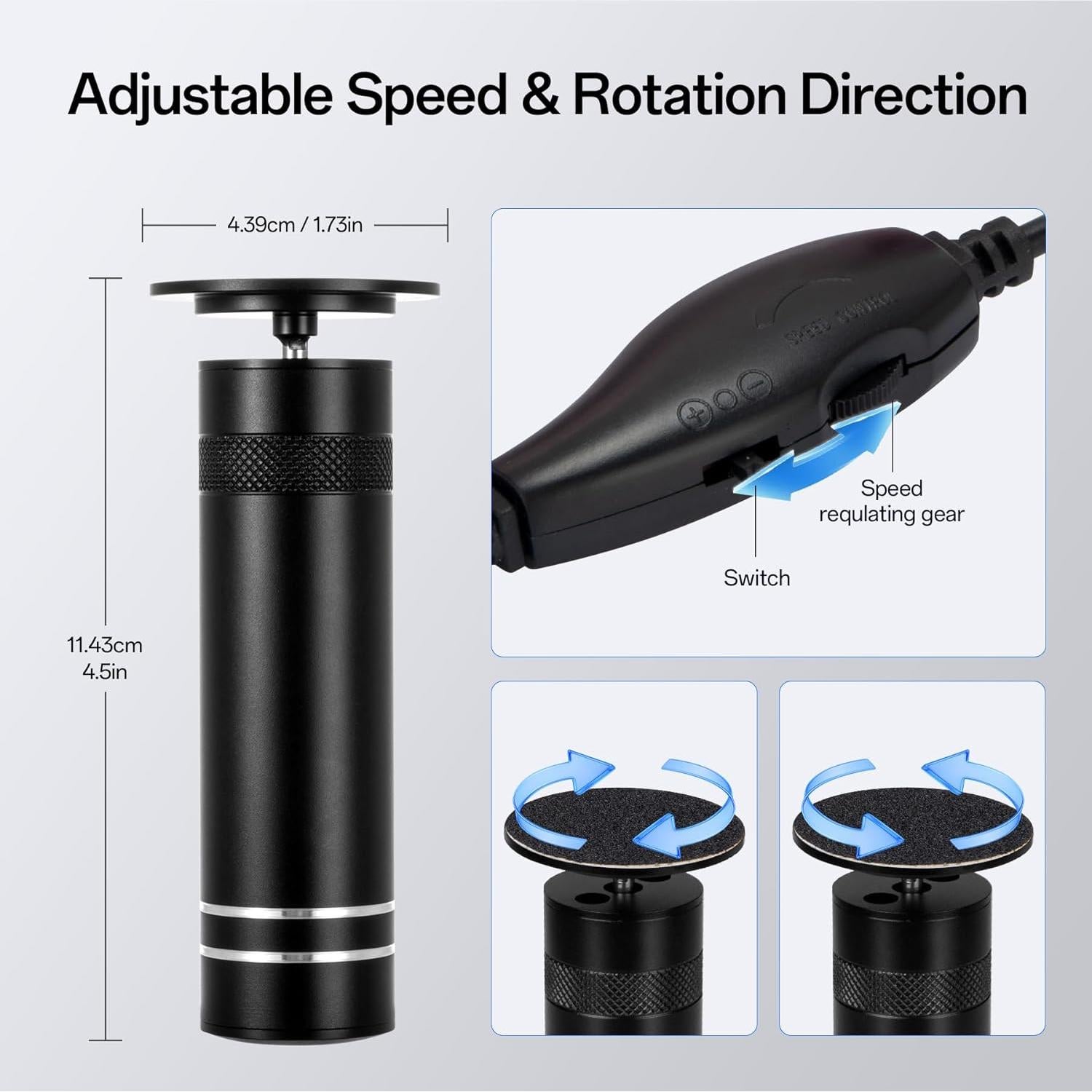 Removedor de Callos Eléctrico Niomuis con 60 Discos - Negro