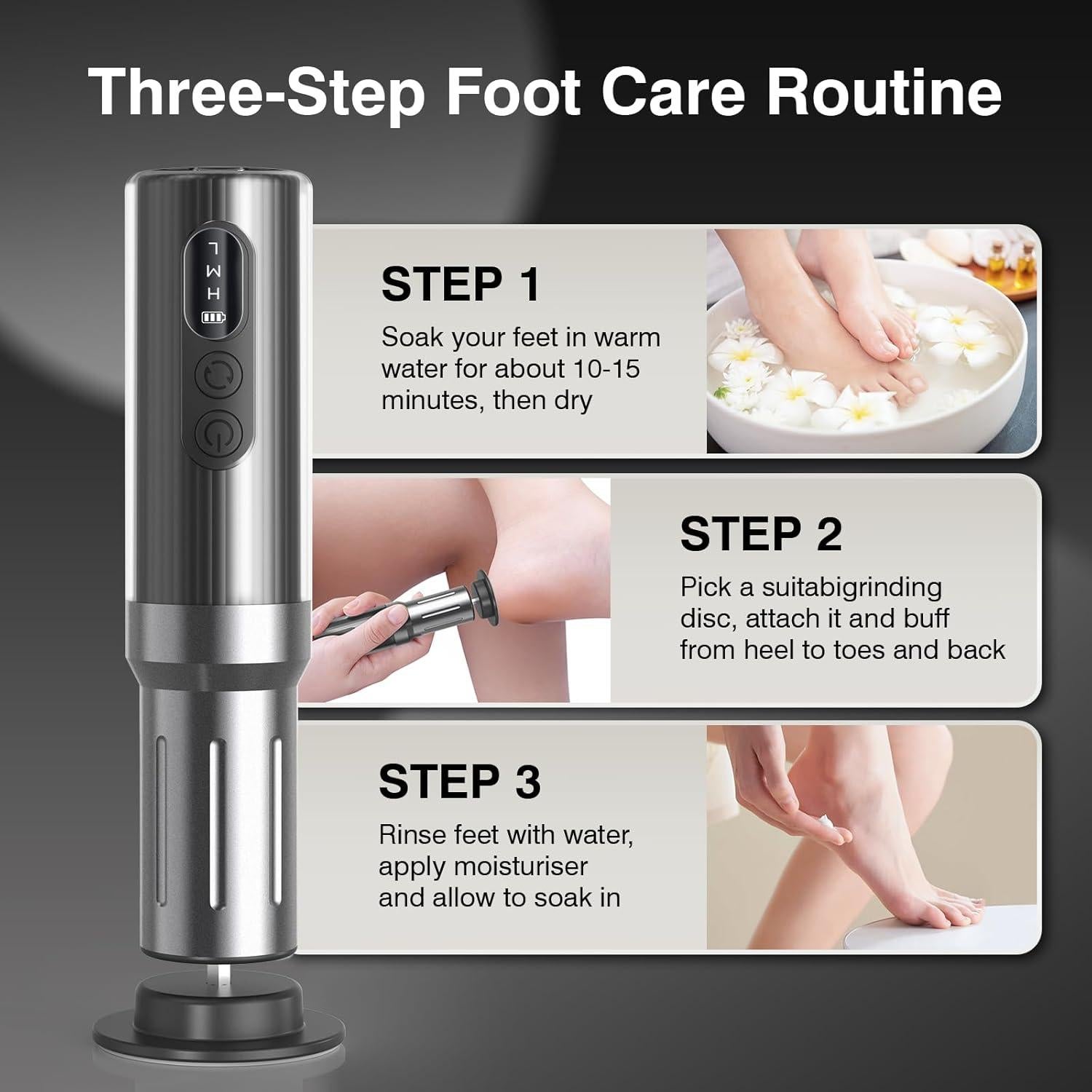 Removedor de Callos Eléctrico ANI-DIO 15 cm con 40 Discos