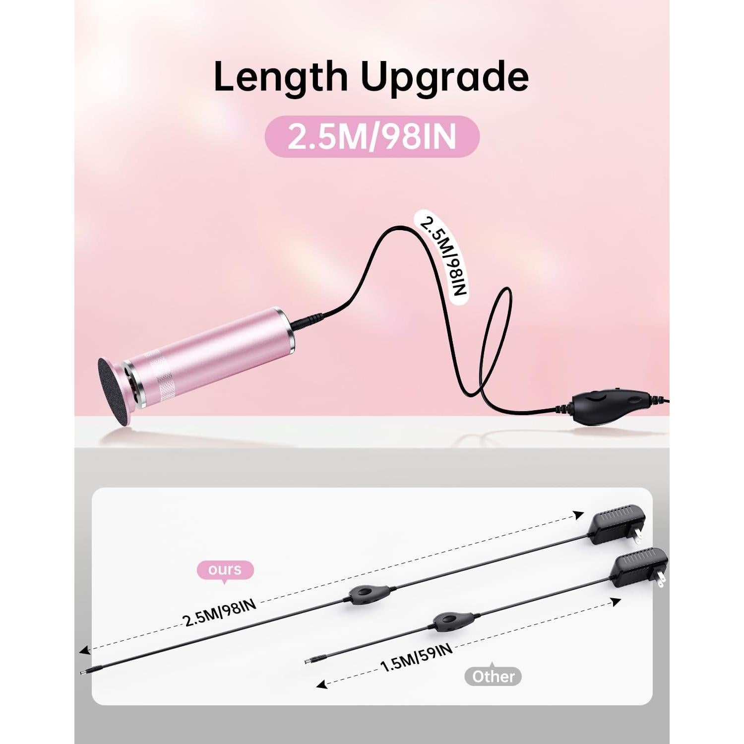 Removedor de Callos Eléctrico Tohecu FCM-08 Rosa 60 Discos