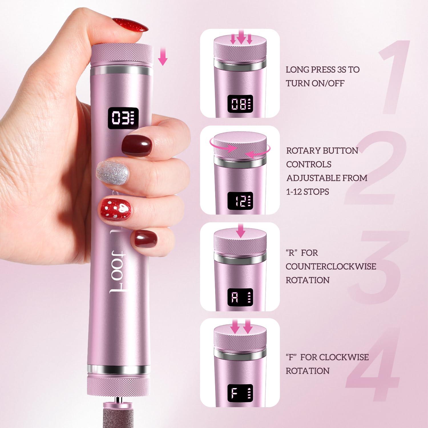 Removedor de Callos Eléctrico Buqikma 12 Velocidades Recargable