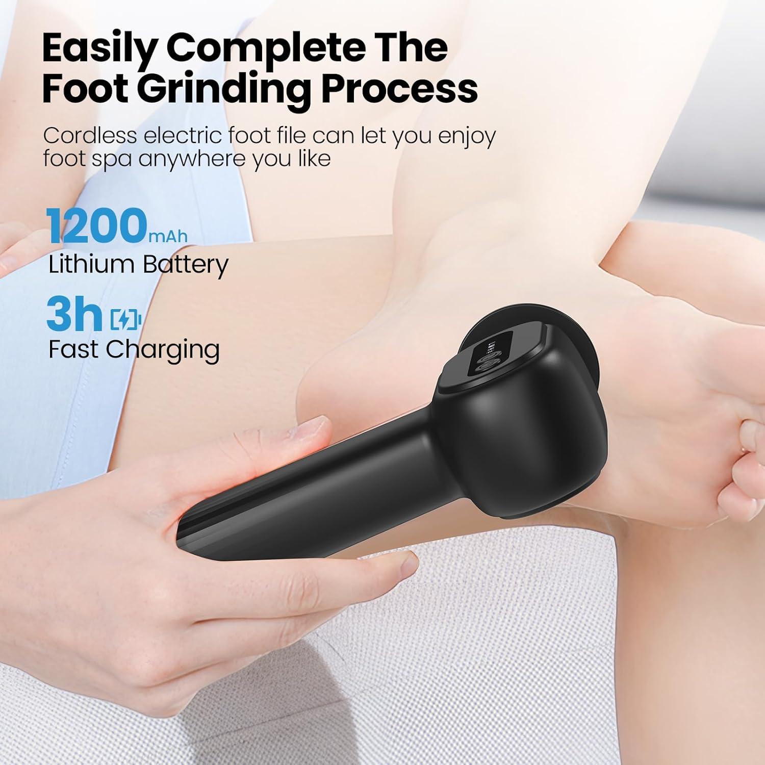 Removedor de Callos Eléctrico Mosthink 2 en 1 Inalámbrico Negro