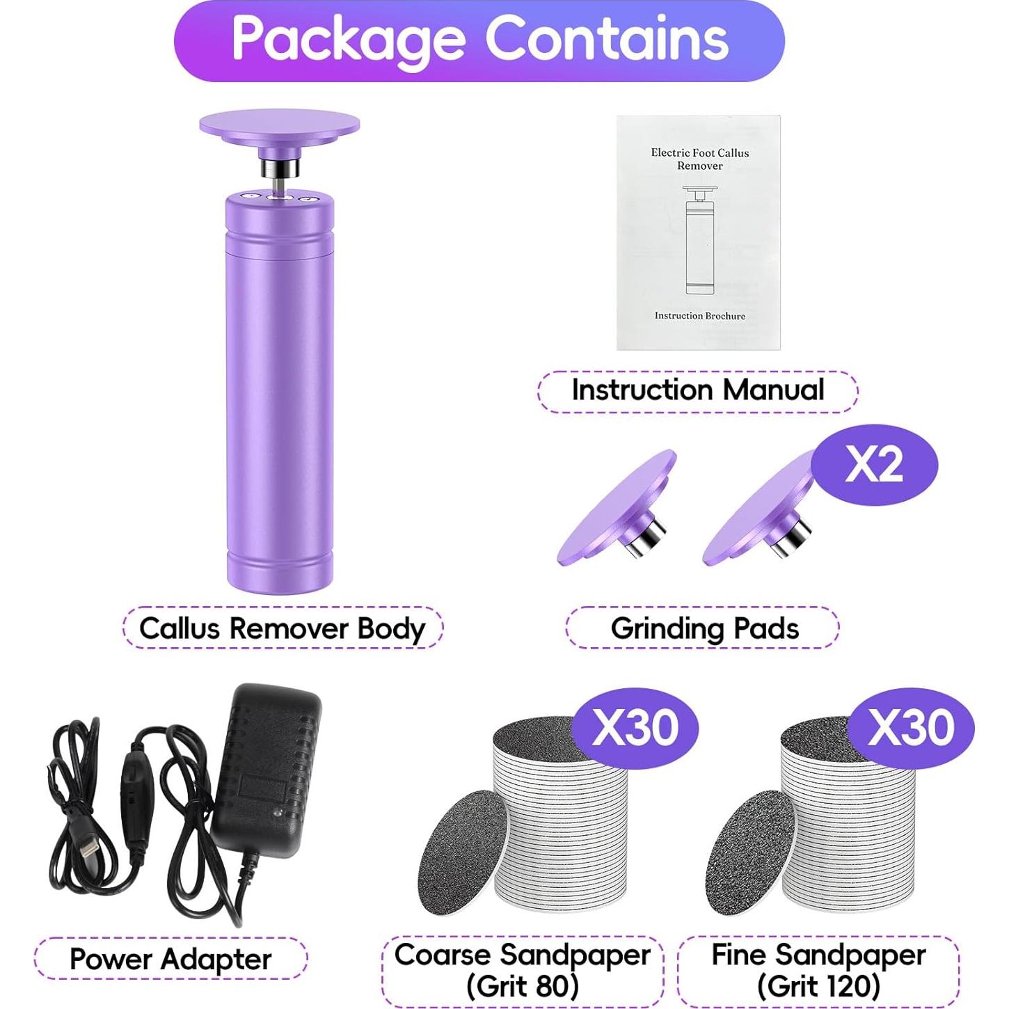 Removedor de Callos Eléctrico StepLively 11.94 cm con 60 Discos