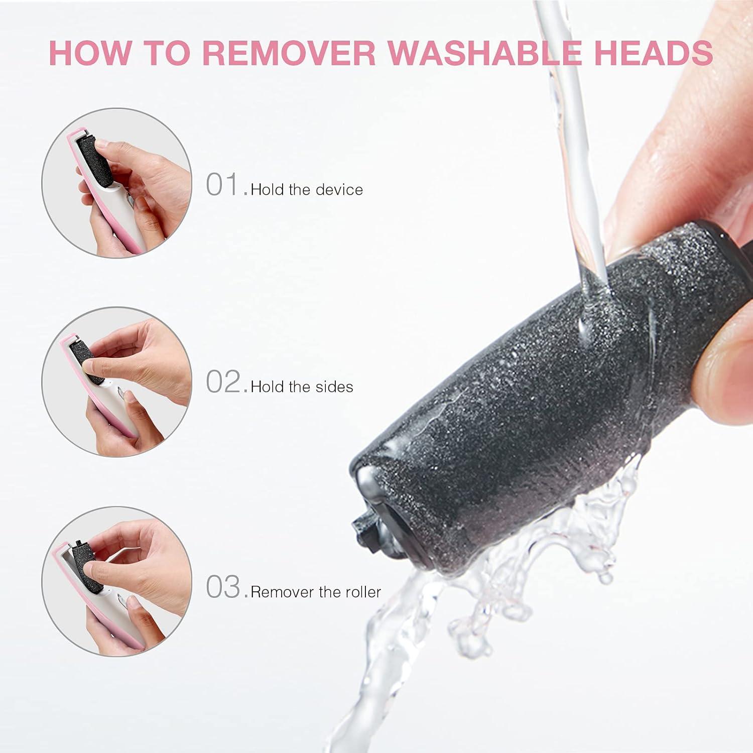 Removedor de Callos Eléctrico AM 8:00 Rosa, Recargable con Luz LED