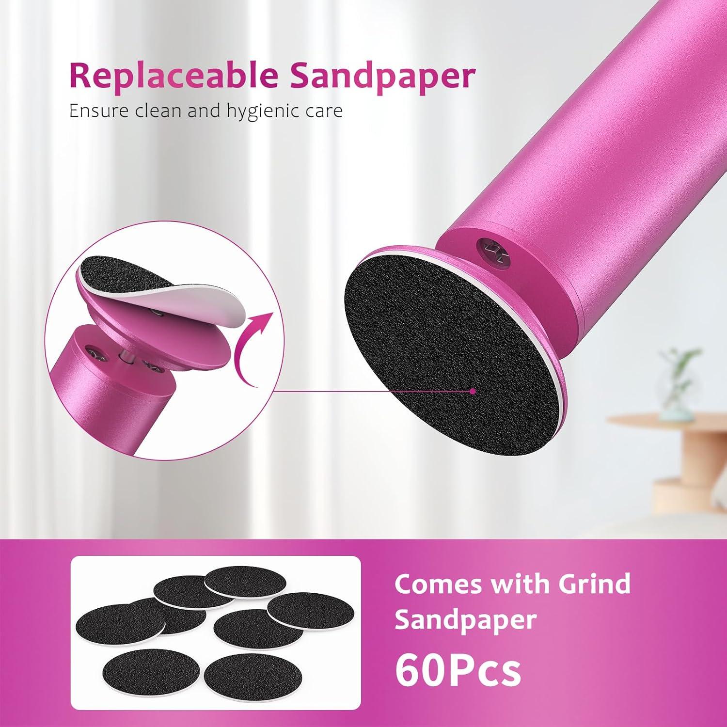 Removedor de Callos Eléctrico Ekaipo Rosa con 60 Discos