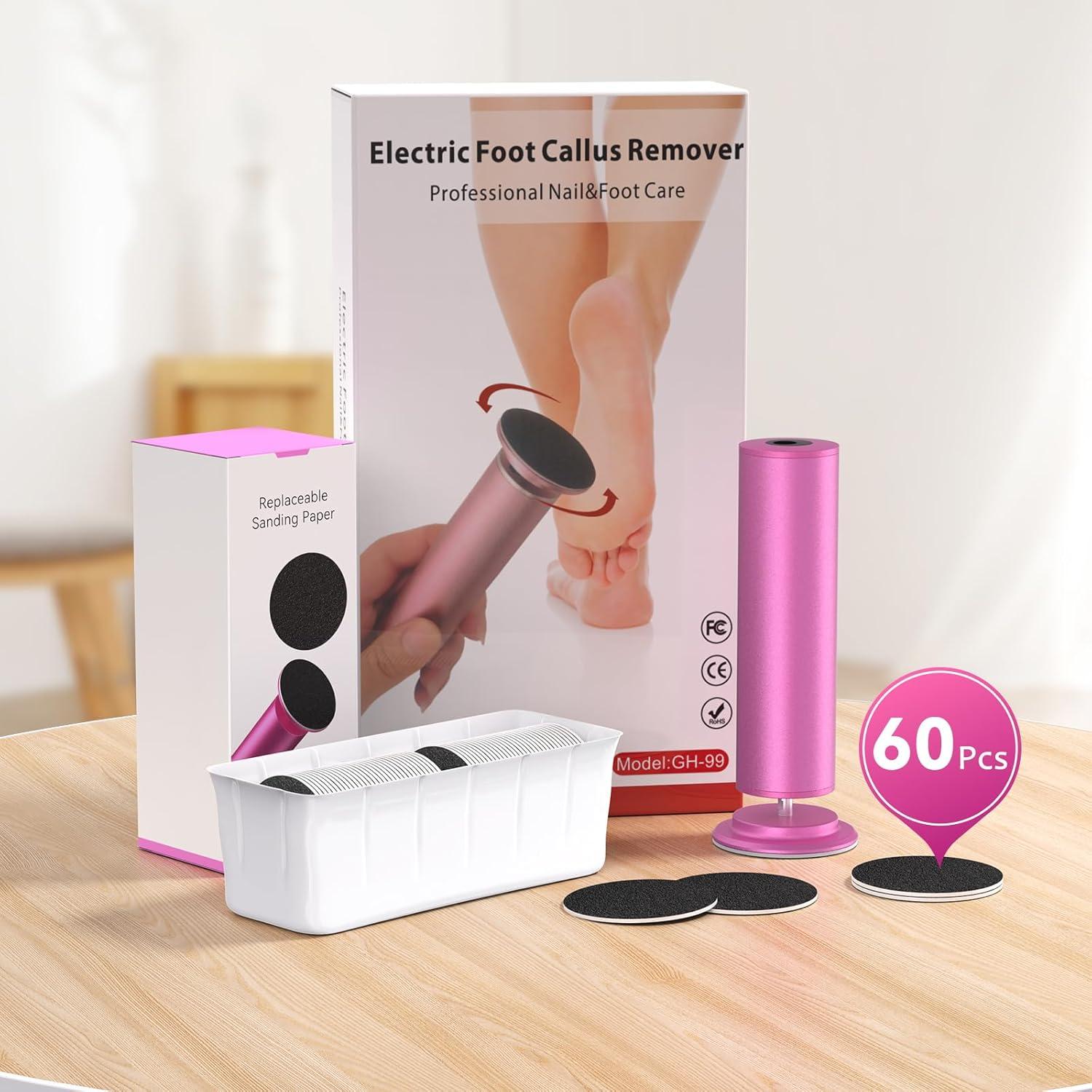 Removedor de Callos Eléctrico Ekaipo Rosa con 60 Discos