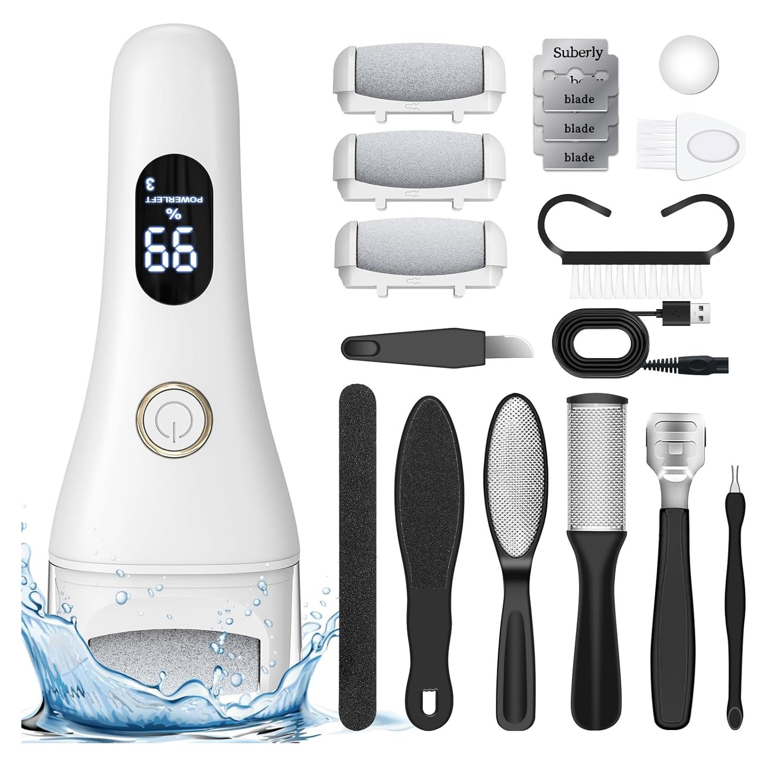 Removedor de Callos Eléctrico Hoxida con 3 Velocidades y Kit de Pedicura