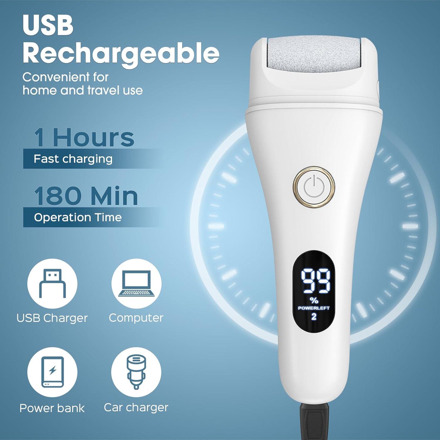 Removedor de Callos Eléctrico Hoxida con 3 Velocidades y Kit de Pedicura