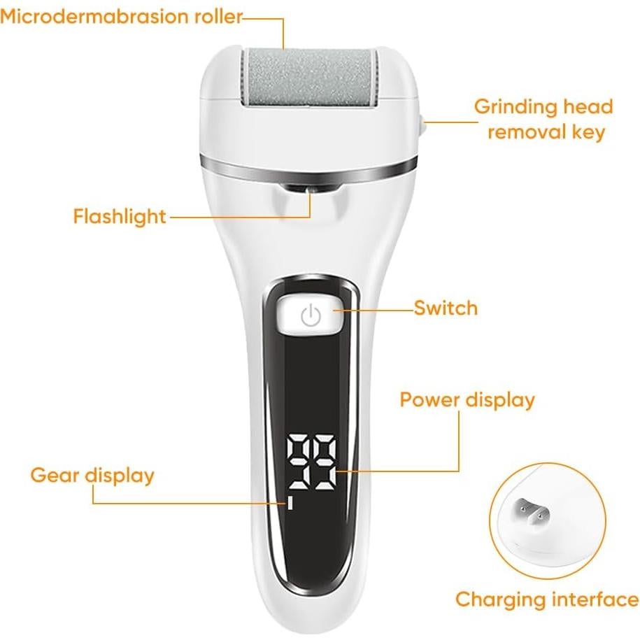 Removedor de Callos Eléctrico Quantum Lux con Kit de 18 Piezas