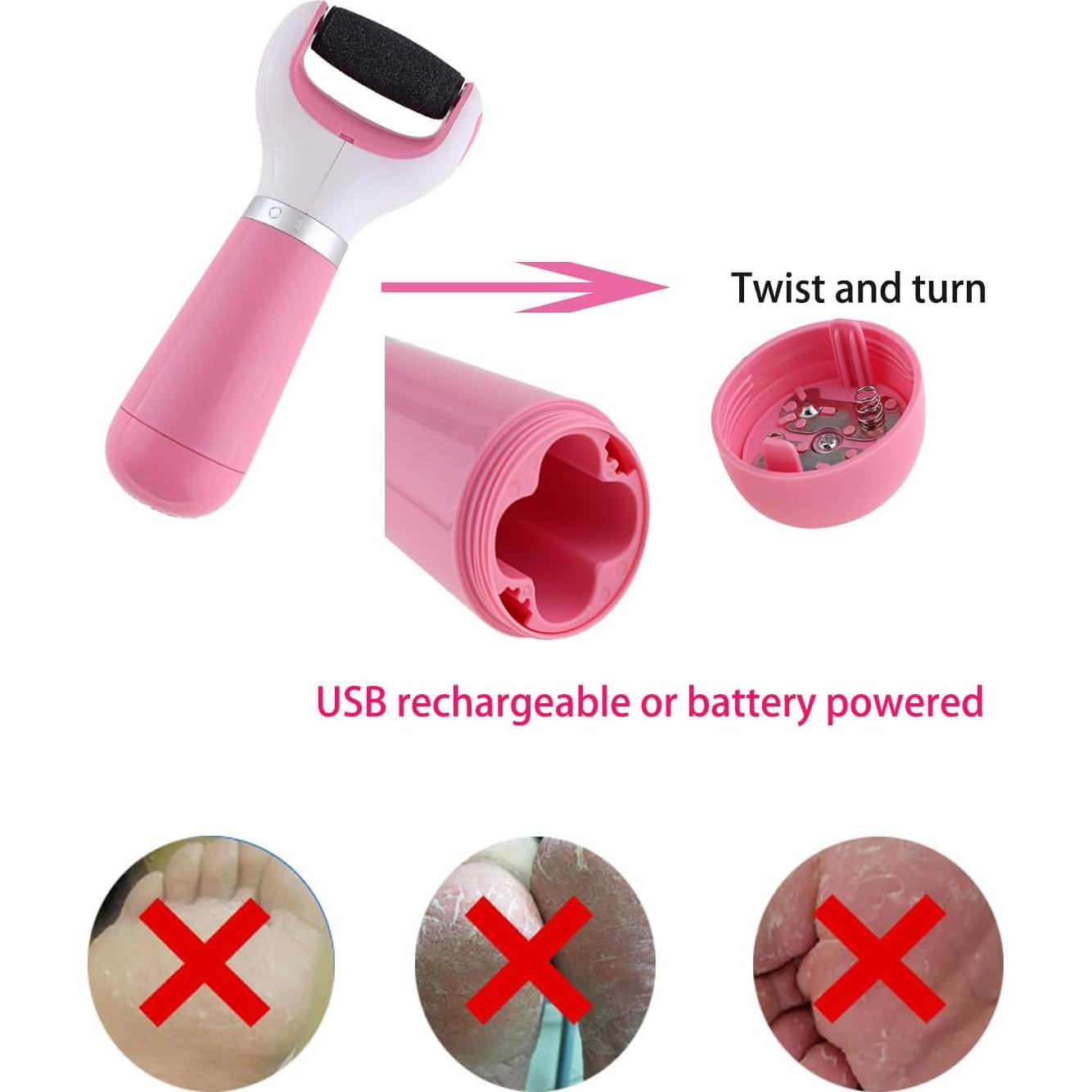 Removedor de Callos Eléctrico WenTigDY Rosa con Rodillo