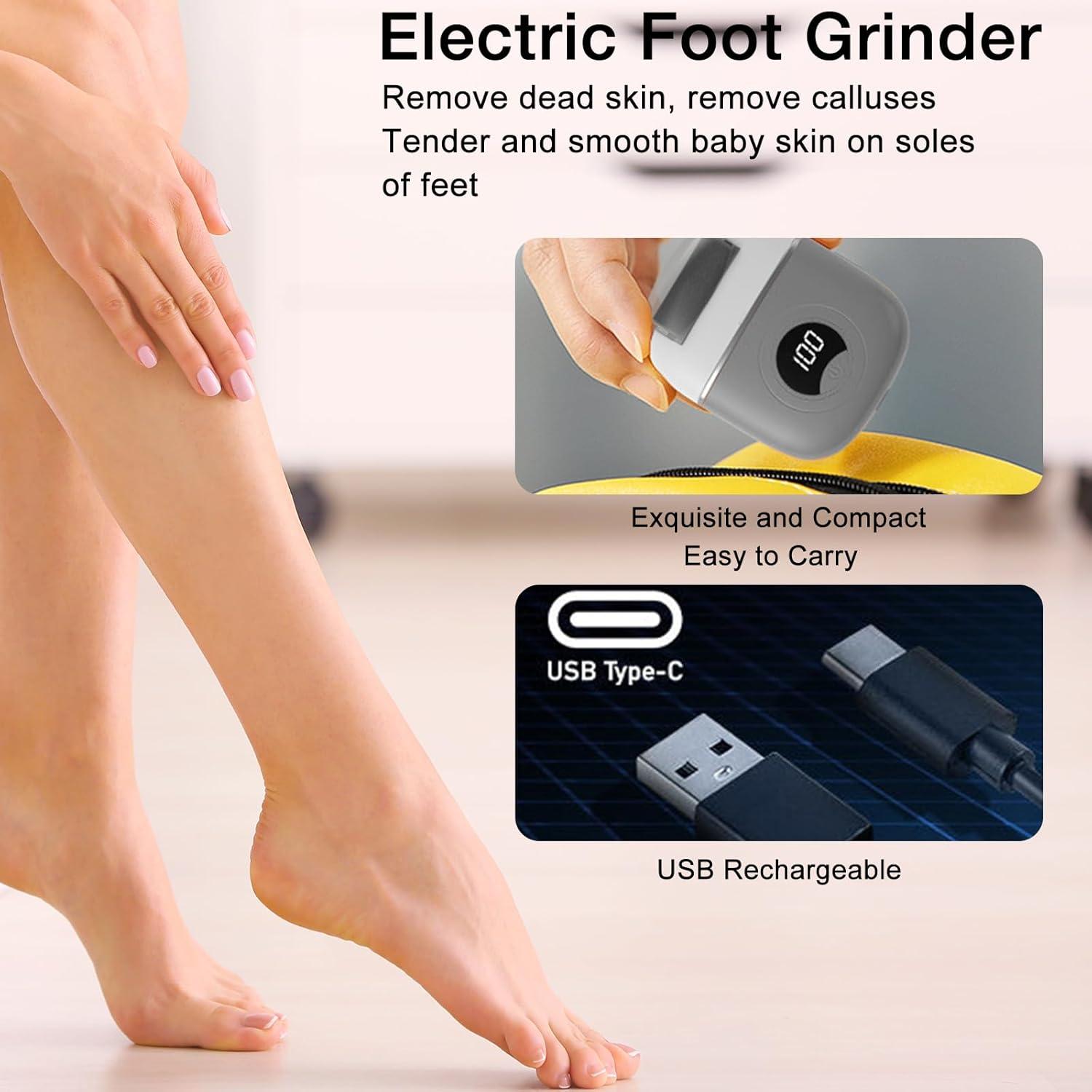 Removedor de Callos Eléctrico NUOKOU EFF-PY02 Gris Recargable USB