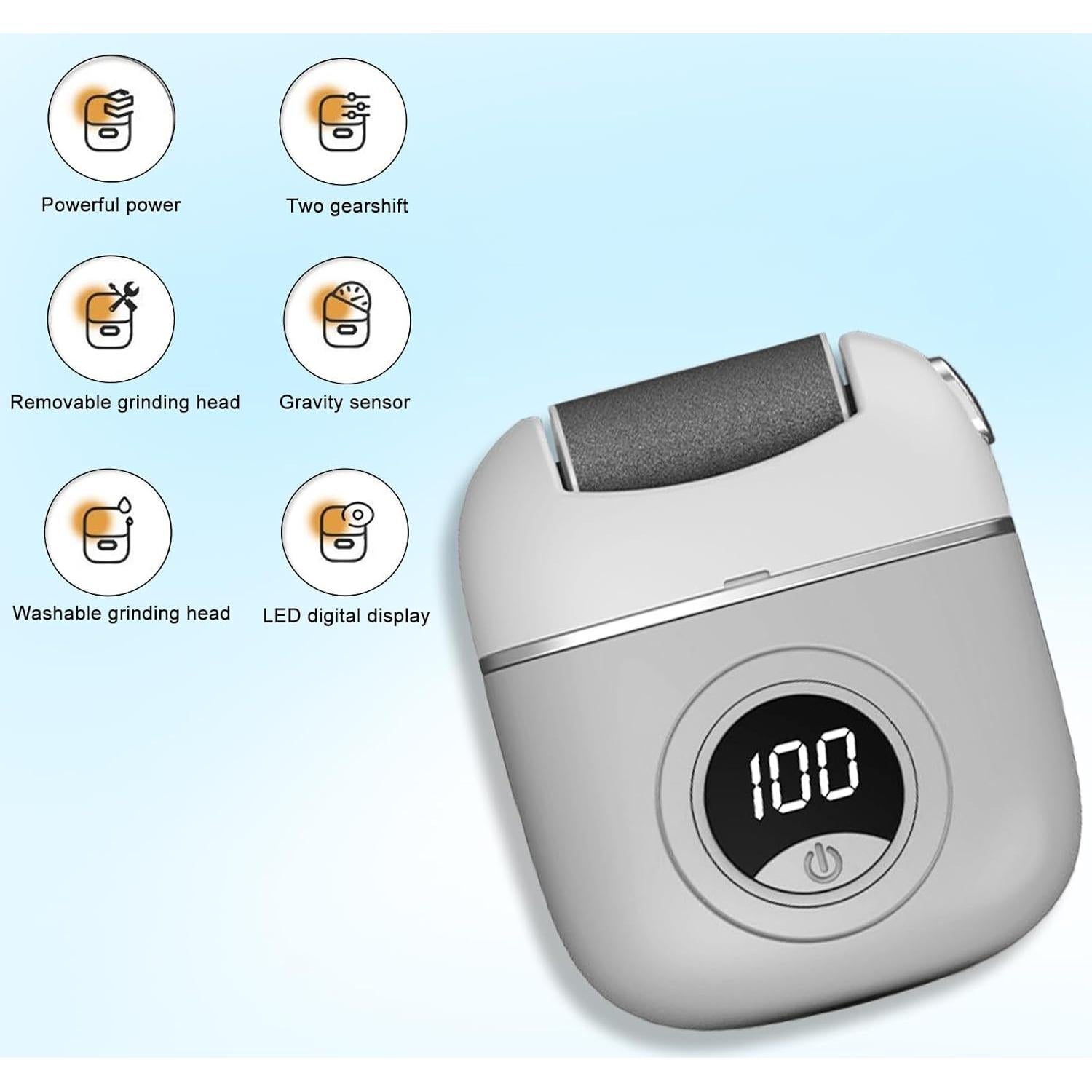 Removedor de Callos Eléctrico NUOKOU EFF-PY02 Gris Recargable USB