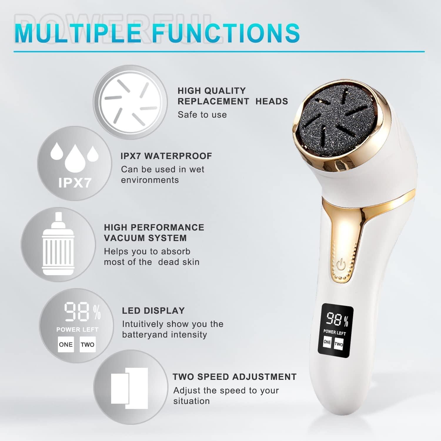 Removedor de Callos Eléctrico AMPK con Aspiradora y 3 Cabezas