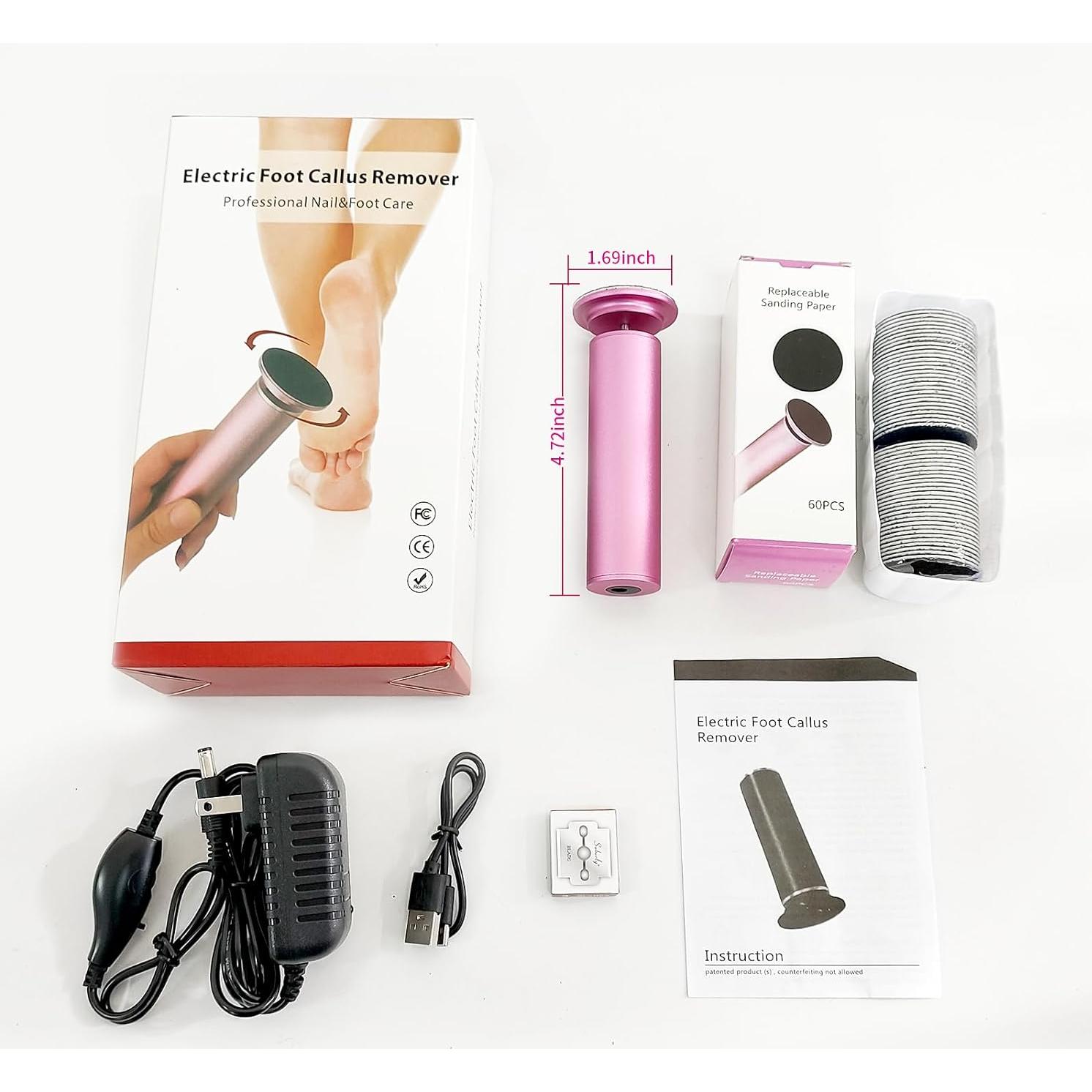 Removedor de Callos Eléctrico PENSDORE con 60 Papeles de Lija