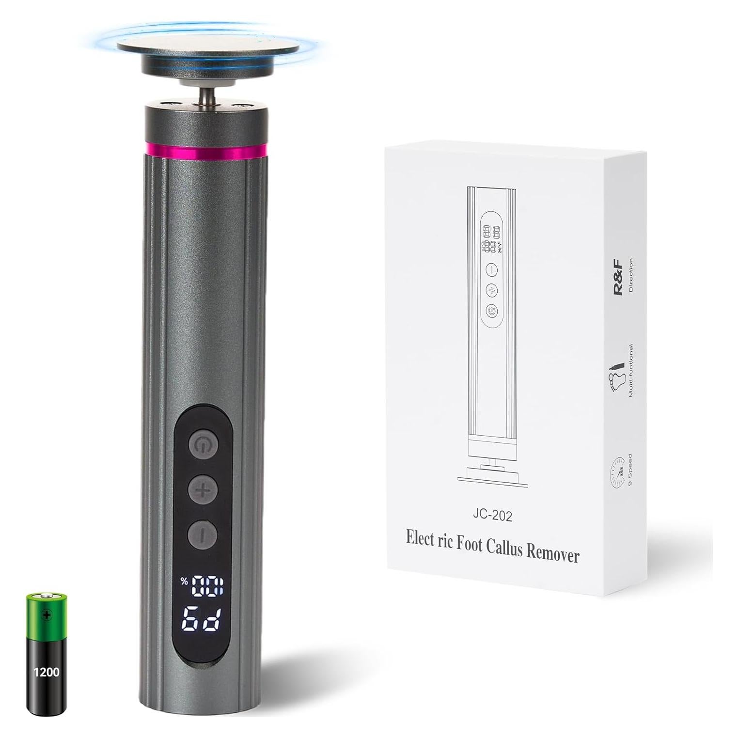 Removedor de Callos Eléctrico Cesekao Gris Oscuro 9 Velocidades