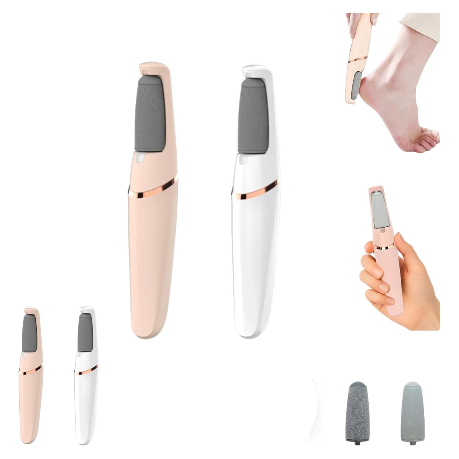 Removedor de Callos Eléctrico Permave Rosa y Blanco, 2 Velocidades