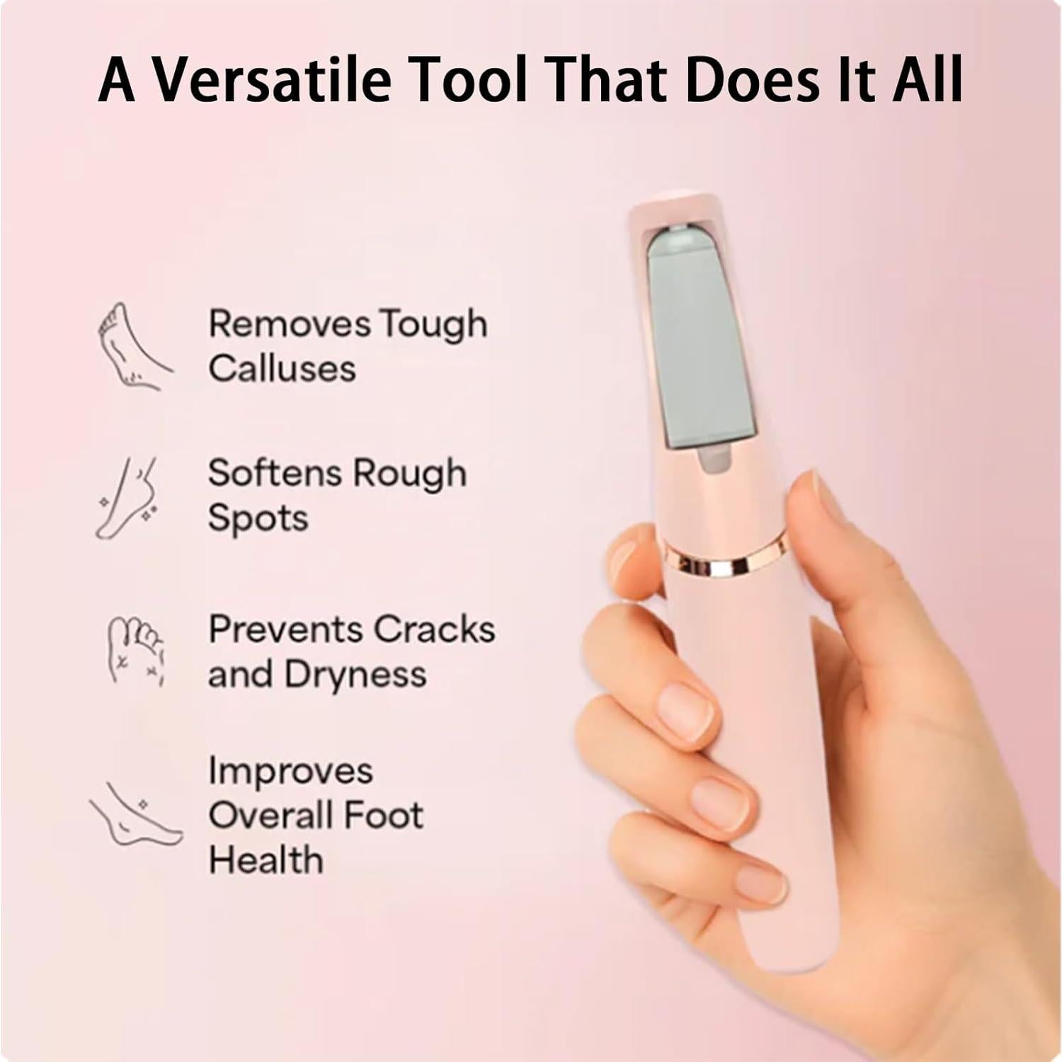 Removedor de Callos Eléctrico Permave Rosa y Blanco, 2 Velocidades