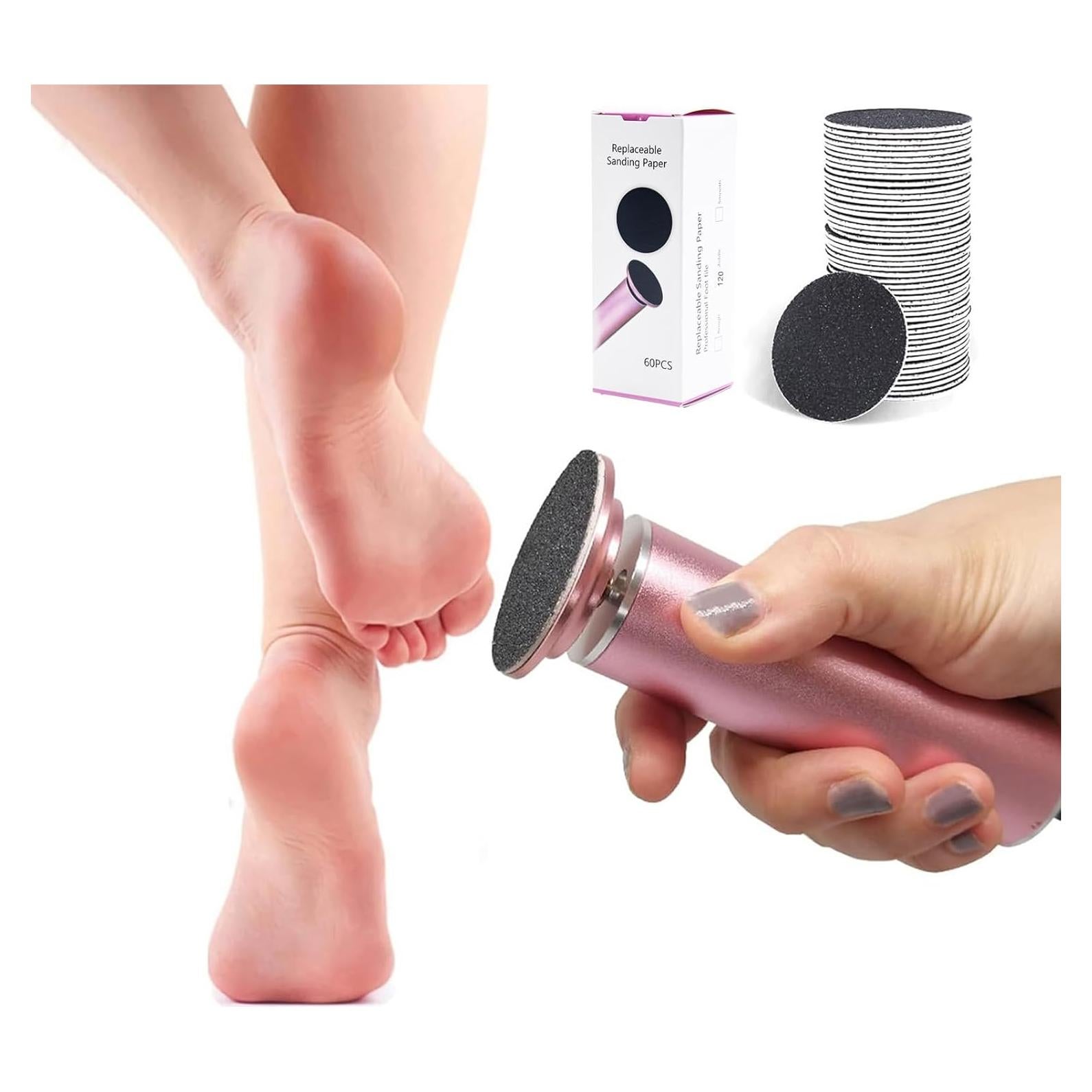 Removedor de Callos Eléctrico ZZFENGKR con 60 Discos de Lija