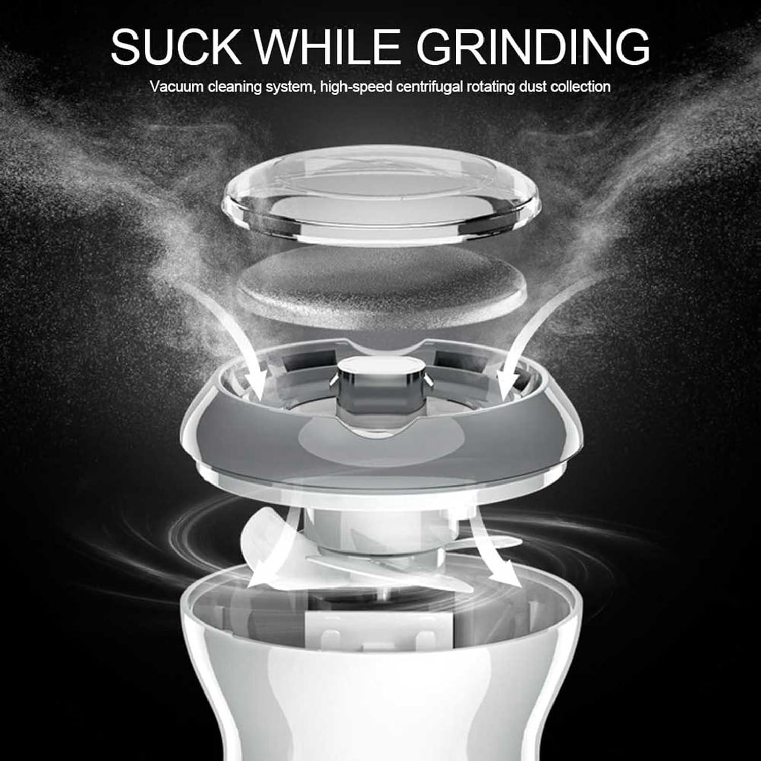 Pulidor de pies eléctrico AIEB con aspiradora y 3 cabezales