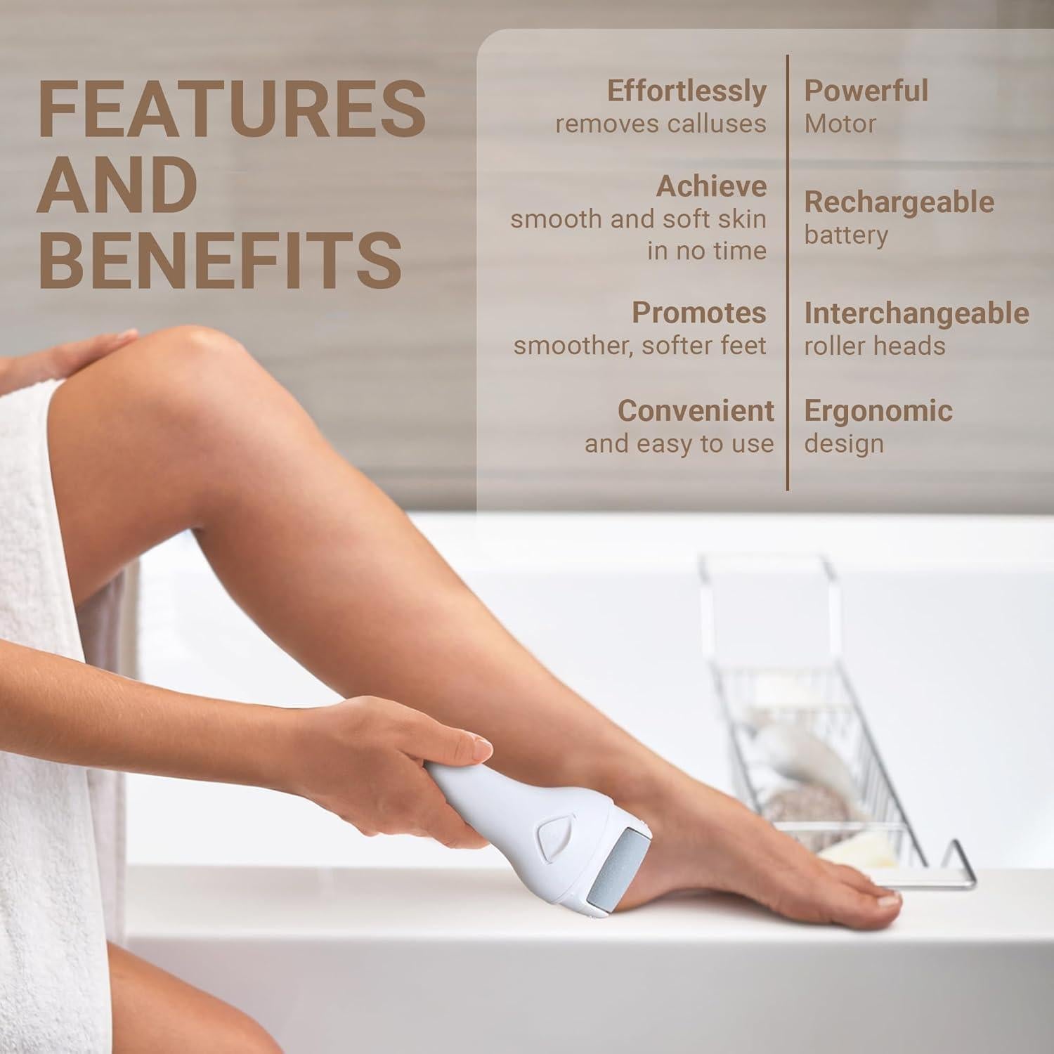 Removedor de Callos Eléctrico PeakTrend PT87428 con 3 Cabezas