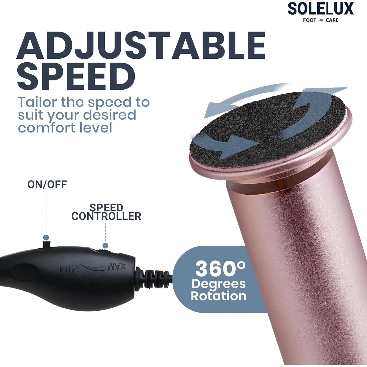 Lima Eléctrica SoleLux ECR001 con 60 Almohadillas y Velocidad Ajustable