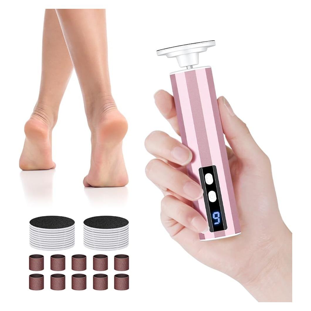 Removedor de Callos Eléctrico Oro Rosa con 9 Velocidades