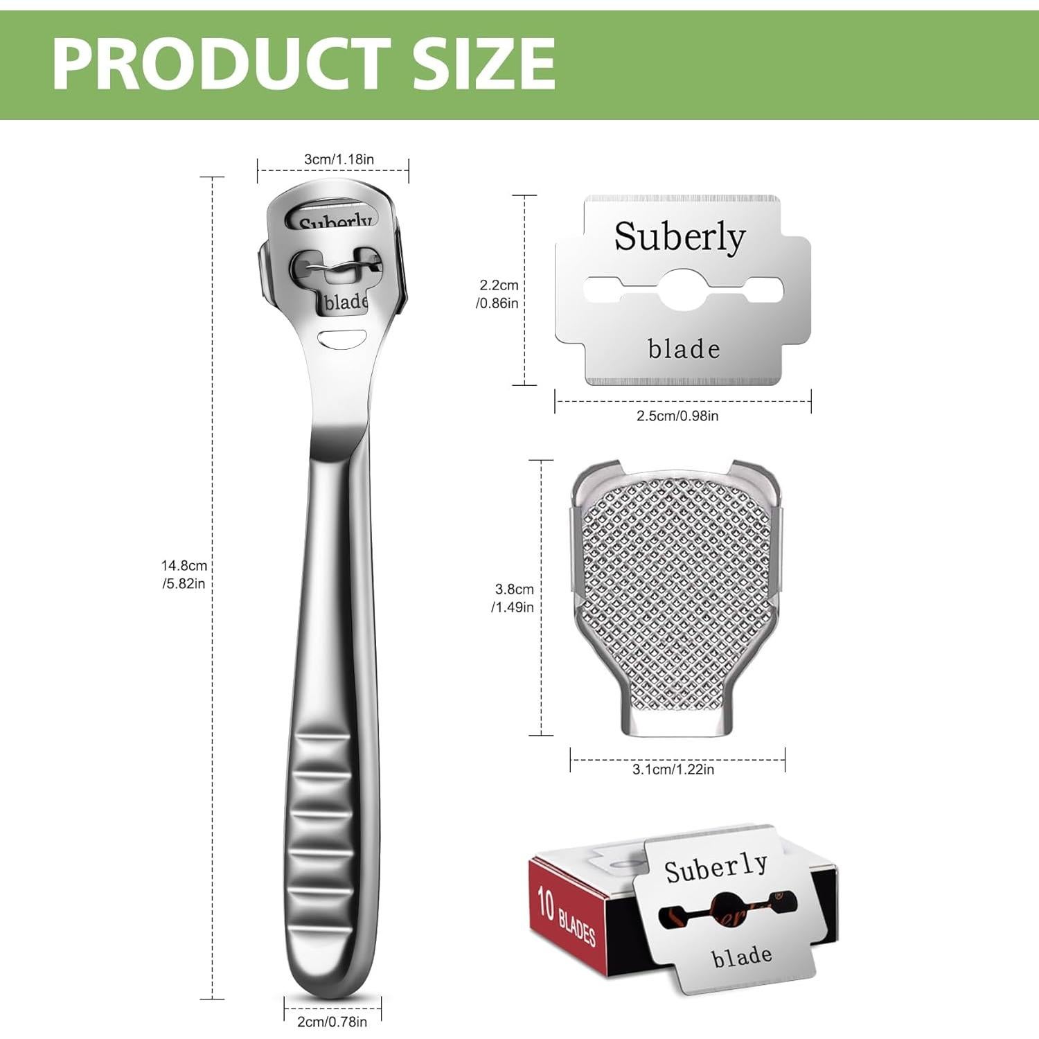 Raspador de Callos BALUCA Acero Inoxidable con 10 Cuchillas