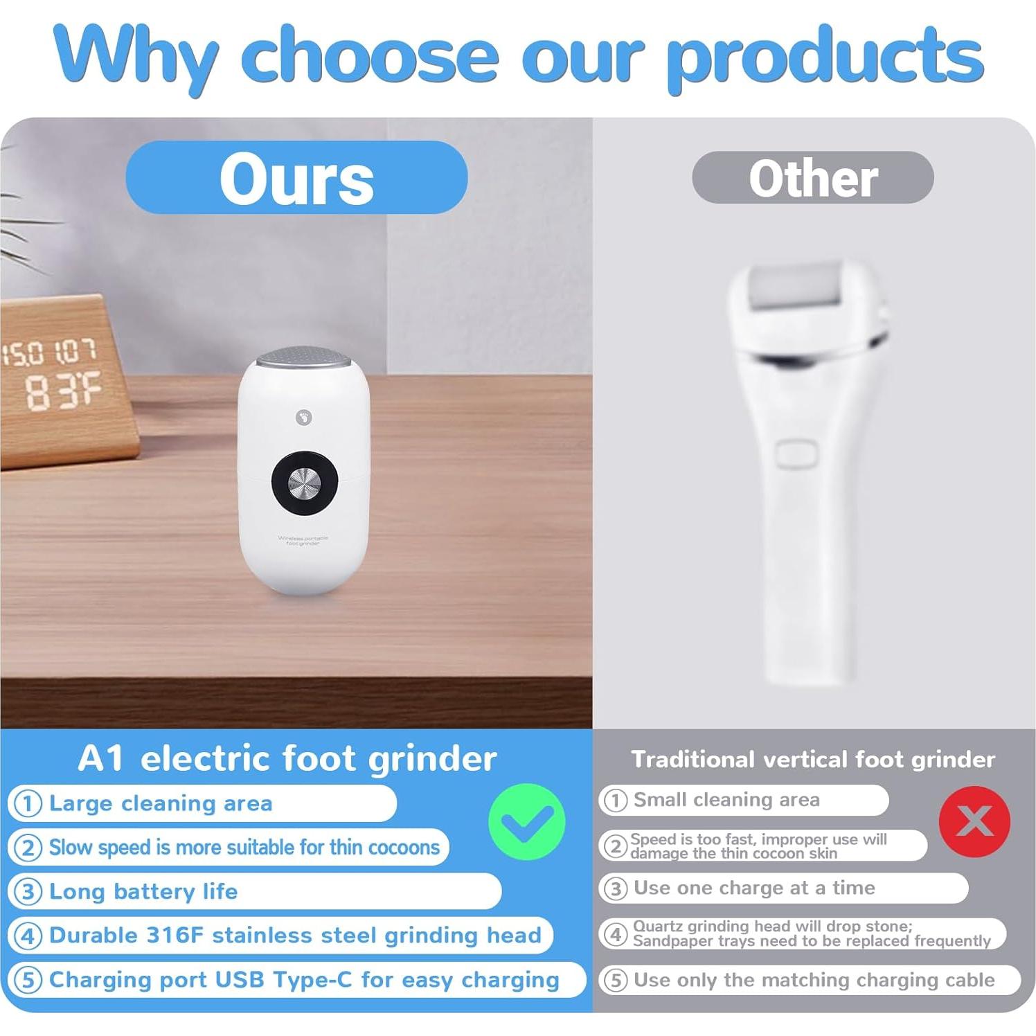 Removedor de Callos Eléctrico Recargable ShenZhen A1 - 3 Velocidades