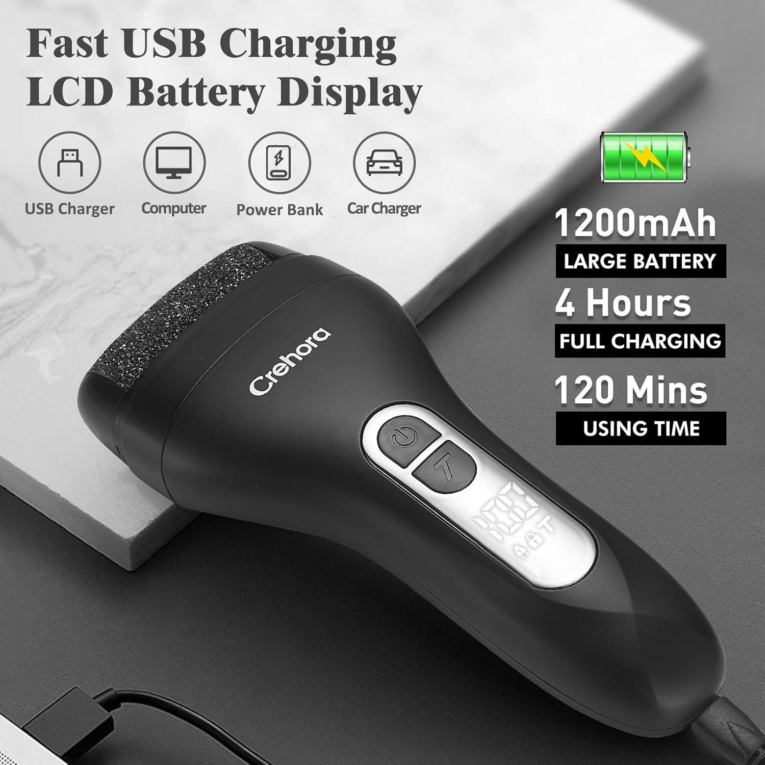 Removedor de Callos Eléctrico Crehora - Pedicura Impermeable 18x8 cm