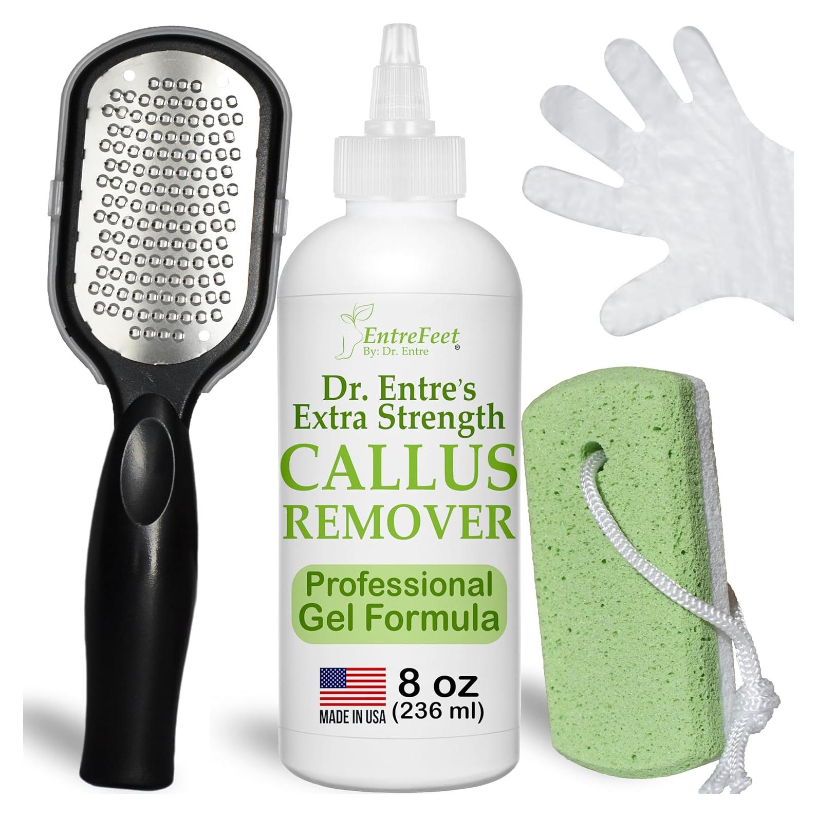 Kit de Gel Removedor de Callos Dr. Entre 226.8g + Lima y Guantes