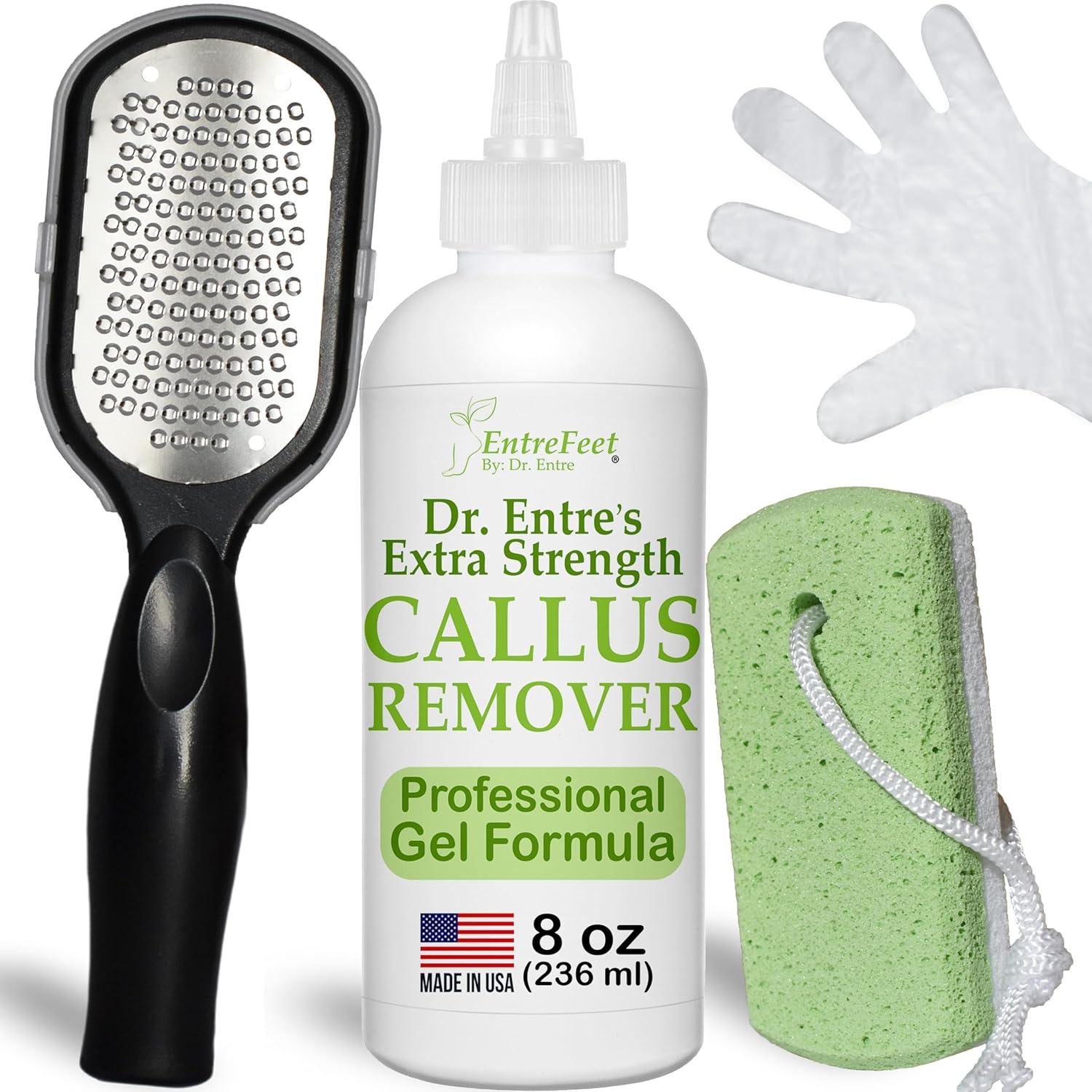 Kit de Gel Removedor de Callos Dr. Entre 226.8g + Lima y Guantes