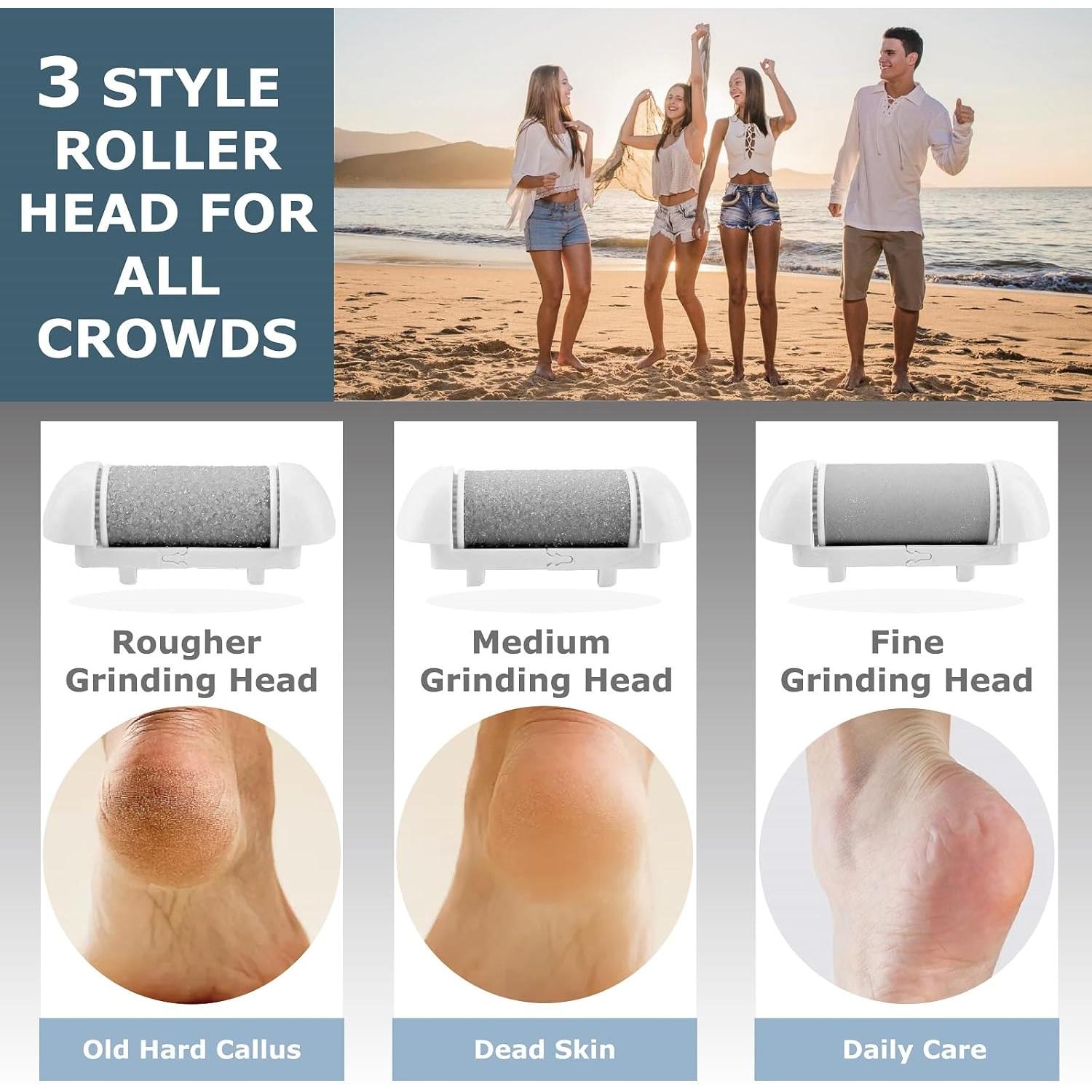 Removedor de Callos Eléctrico Fooseey con 3 Cabezas y Carga USB