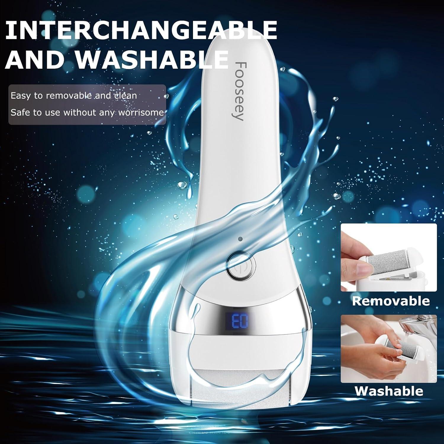 Removedor de Callos Eléctrico Fooseey con 3 Cabezas y Carga USB