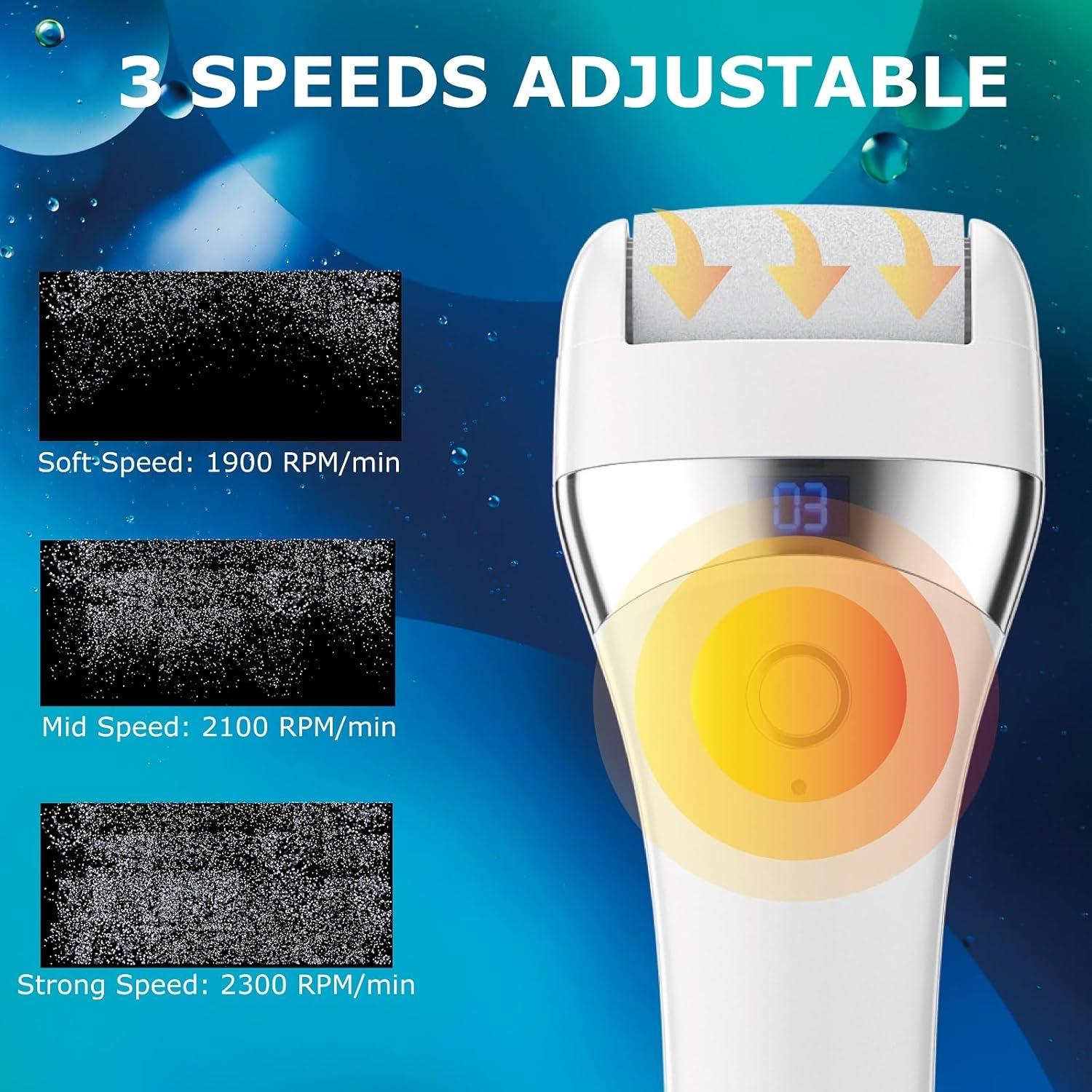 Removedor de Callos Eléctrico Fooseey con 3 Cabezas y Carga USB