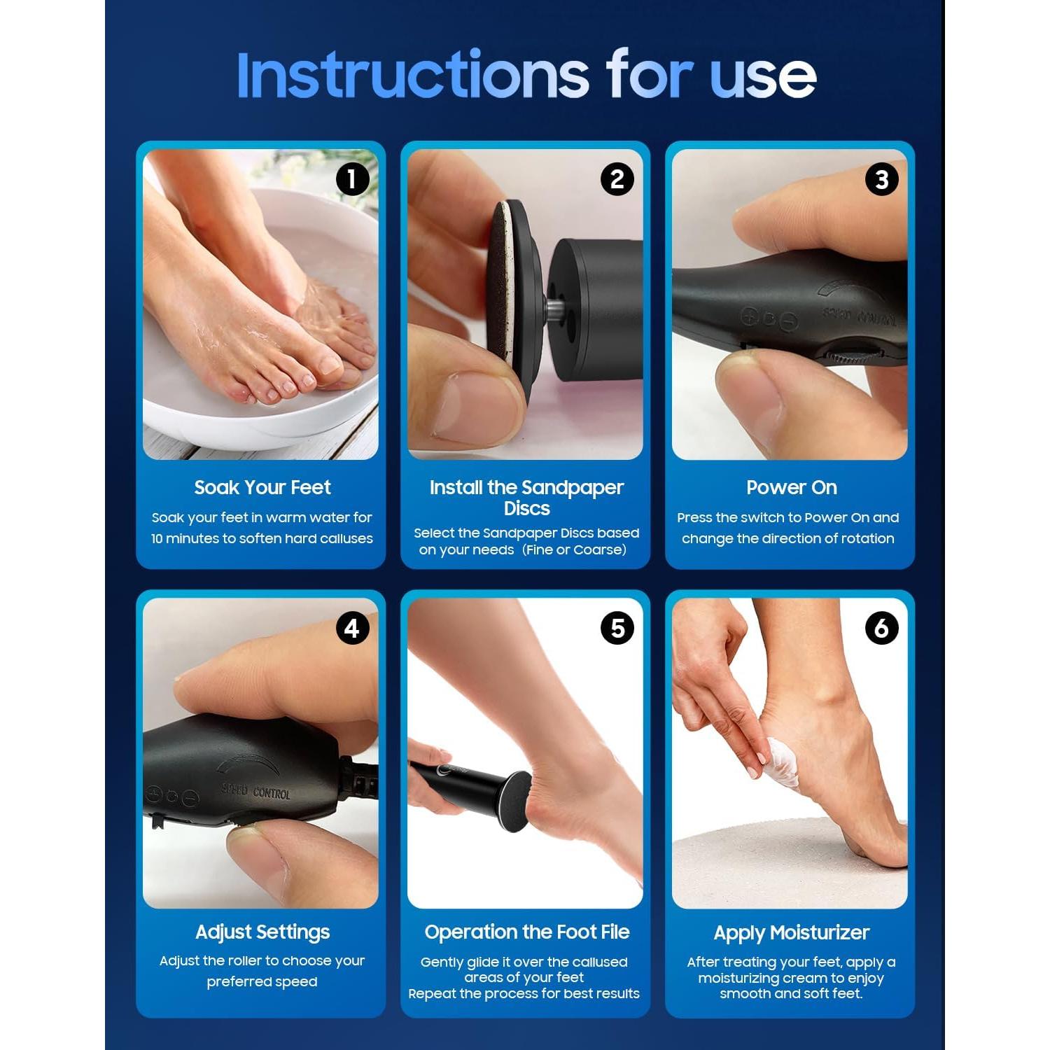 Removedor Eléctrico de Callos HayZBao - Lima para Pies Negro