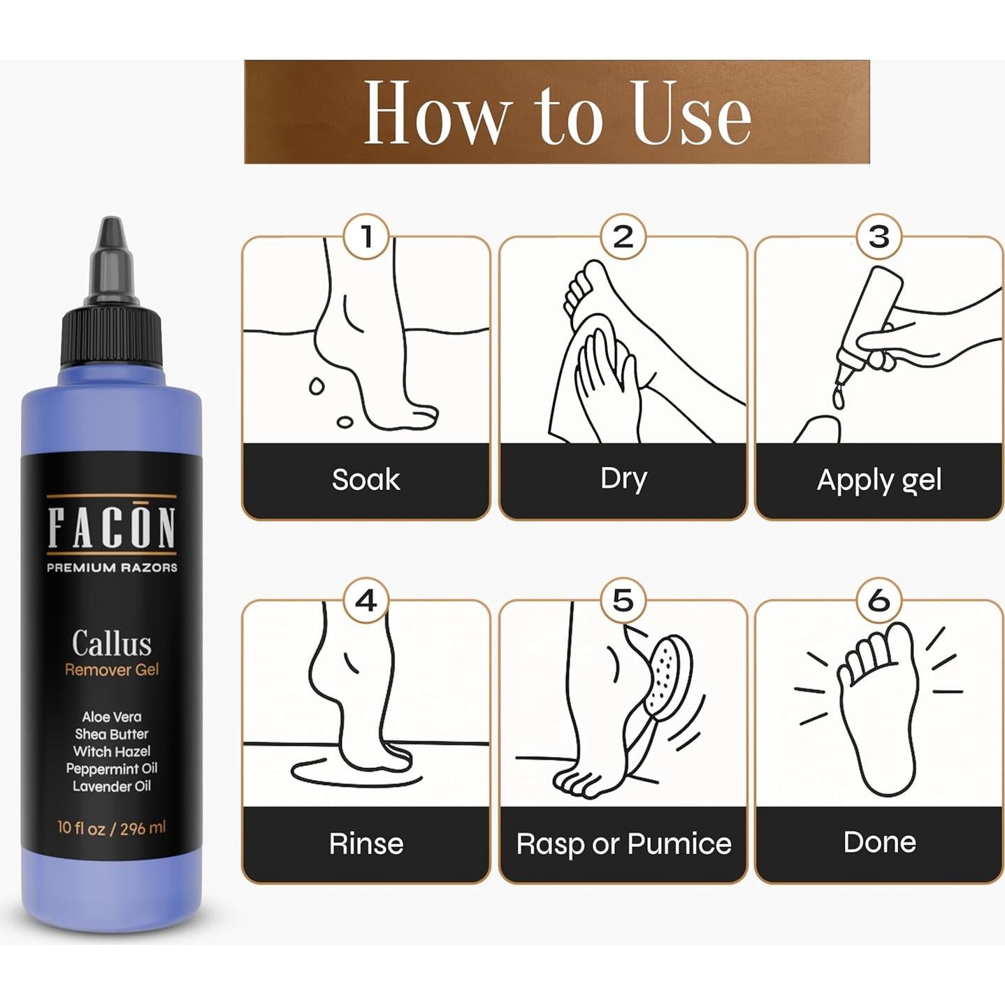 Gel Removedor de Callos Facón Professional 296 ml con Aloe Vera