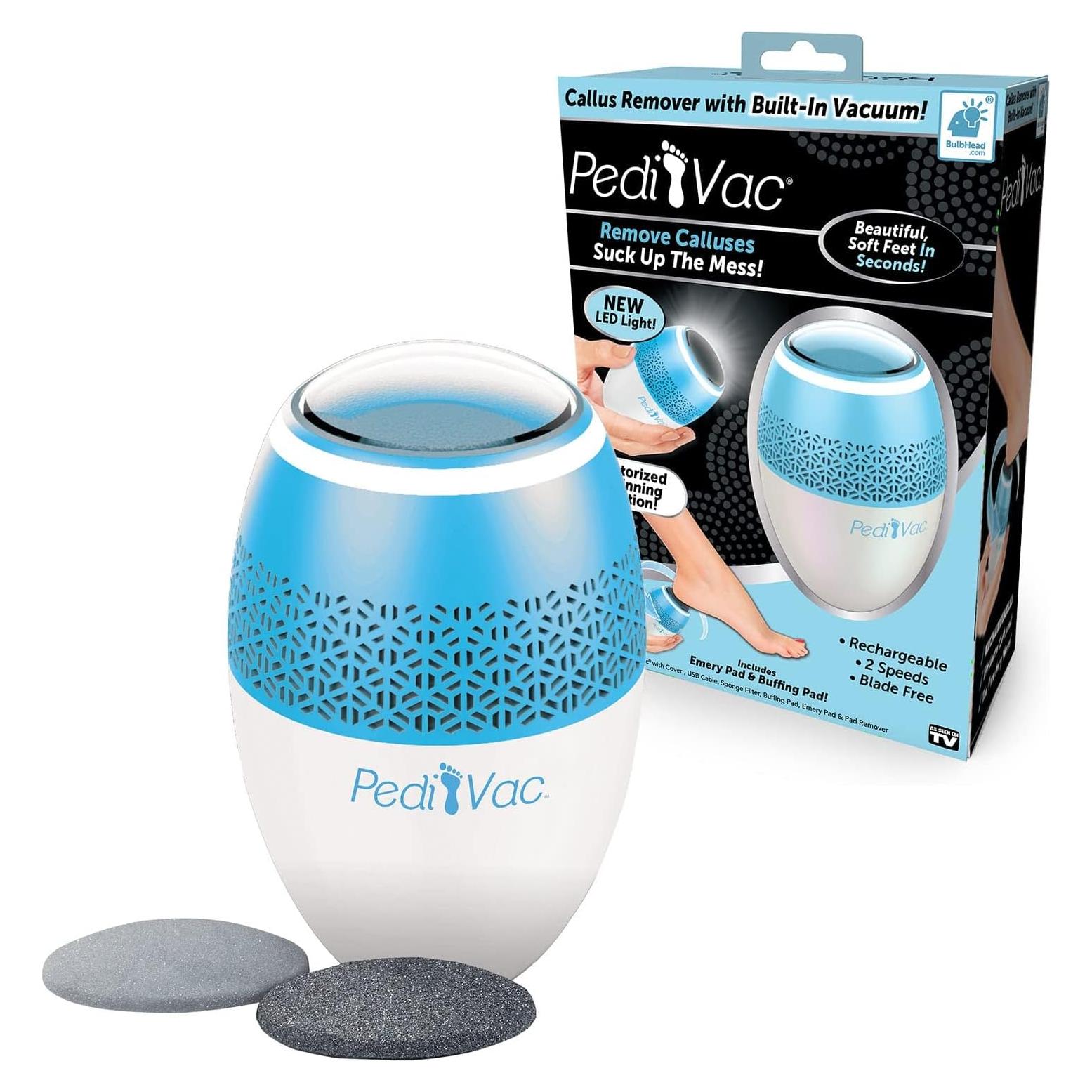 Removedor de Callos Eléctrico PediVac con Aspiradora y Luz LED
