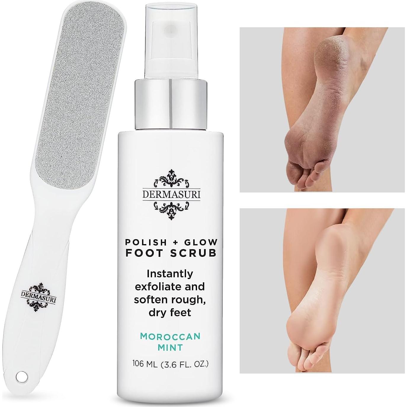 Exfoliante para Pies Dermasuri - Spray Suavizante y Lima Deluxe