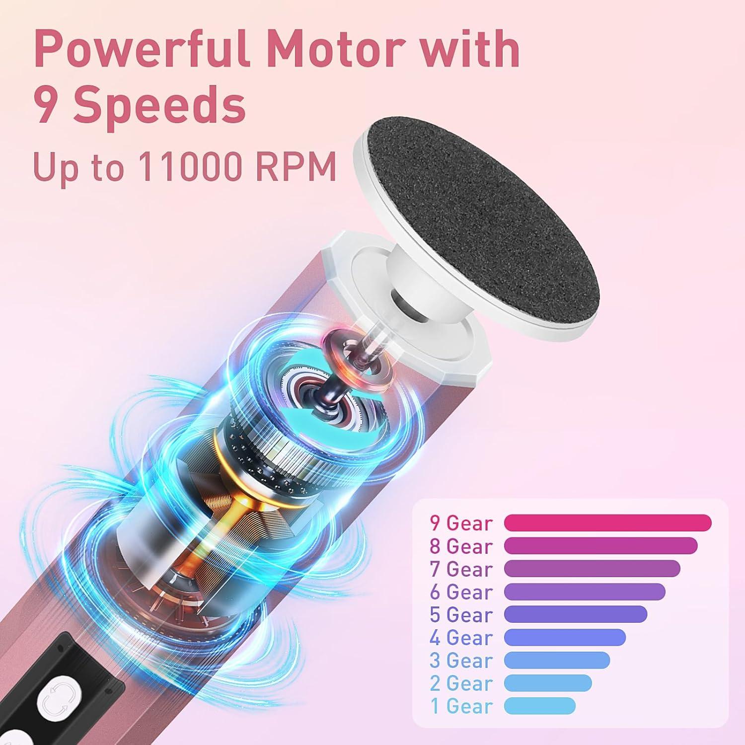 Removedor de Callos Eléctrico Blumway 2 en 1 con 9 Velocidades