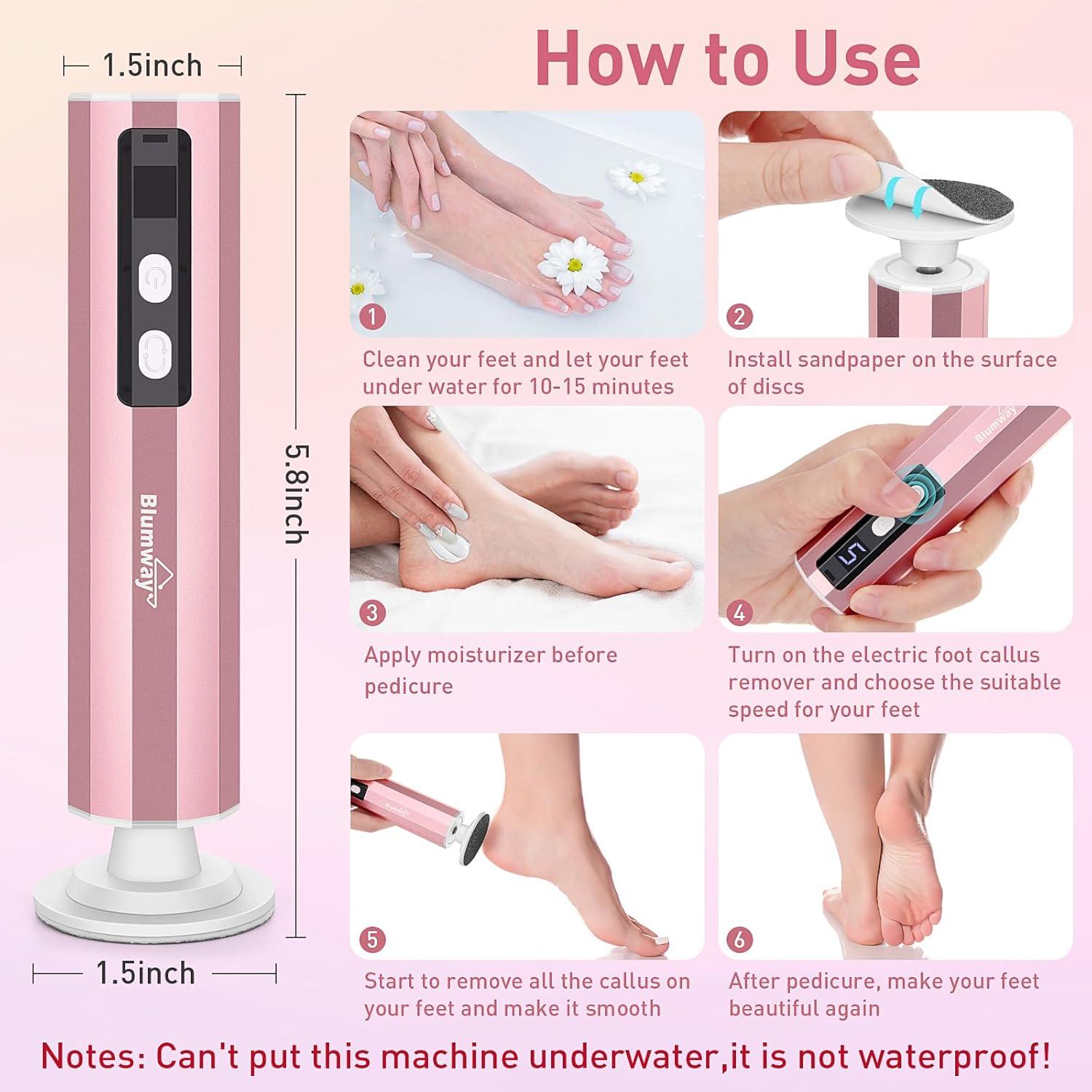 Removedor de Callos Eléctrico Blumway 2 en 1 con 9 Velocidades