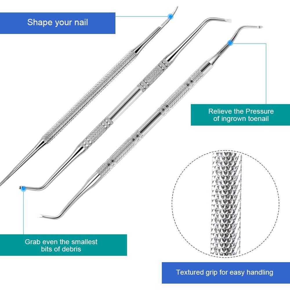 Kit de Pedicura Teenitor para Uñas Encarnadas - Acero Inoxidable