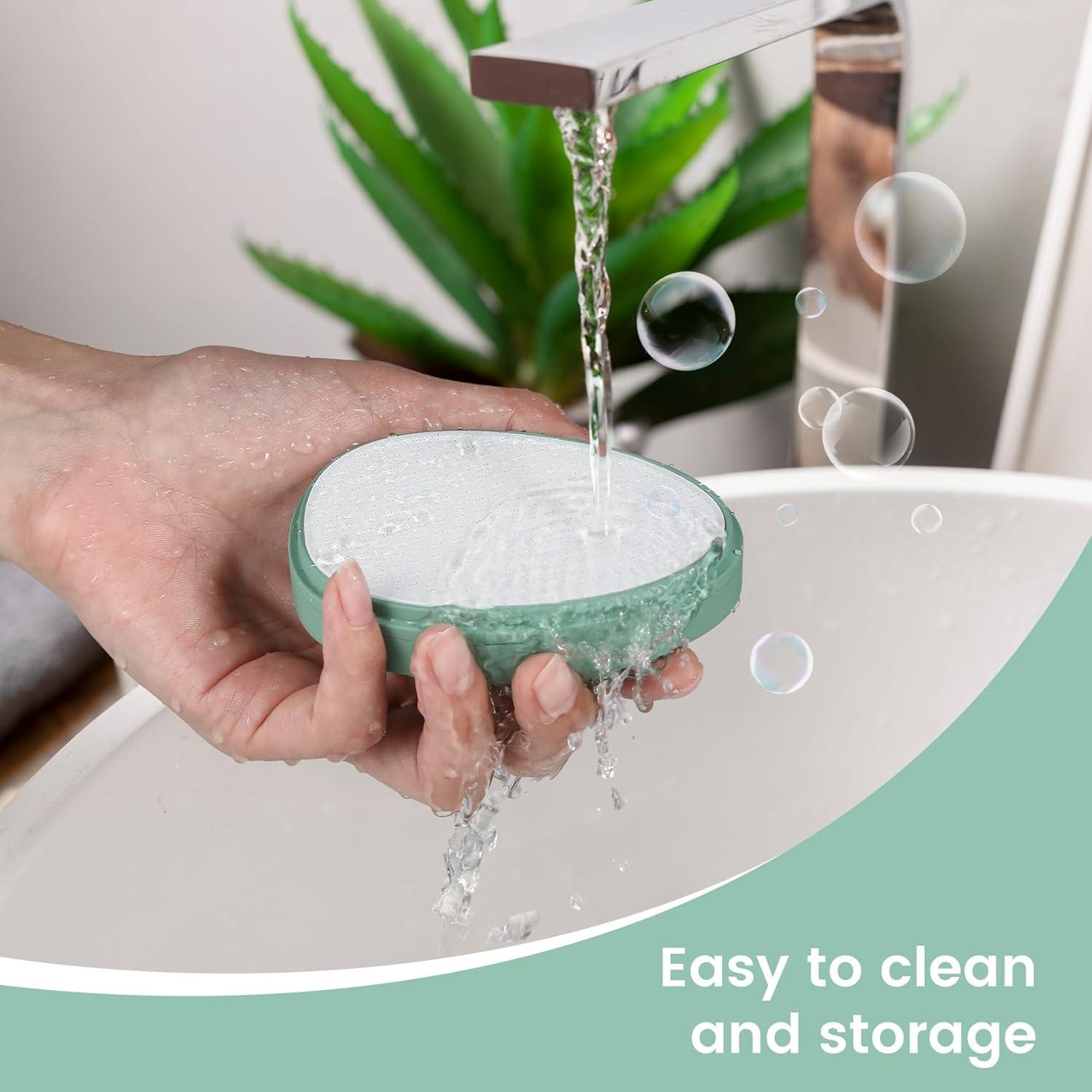 BEZOX Lima de Pies de Vidrio Nano Verde - Exfoliador Efectivo