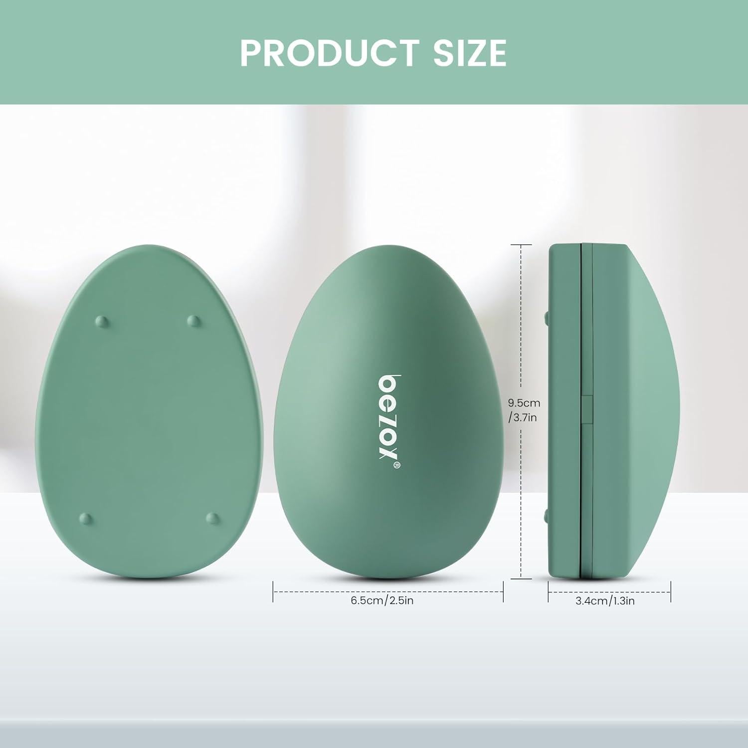 BEZOX Lima de Pies de Vidrio Nano Verde - Exfoliador Efectivo