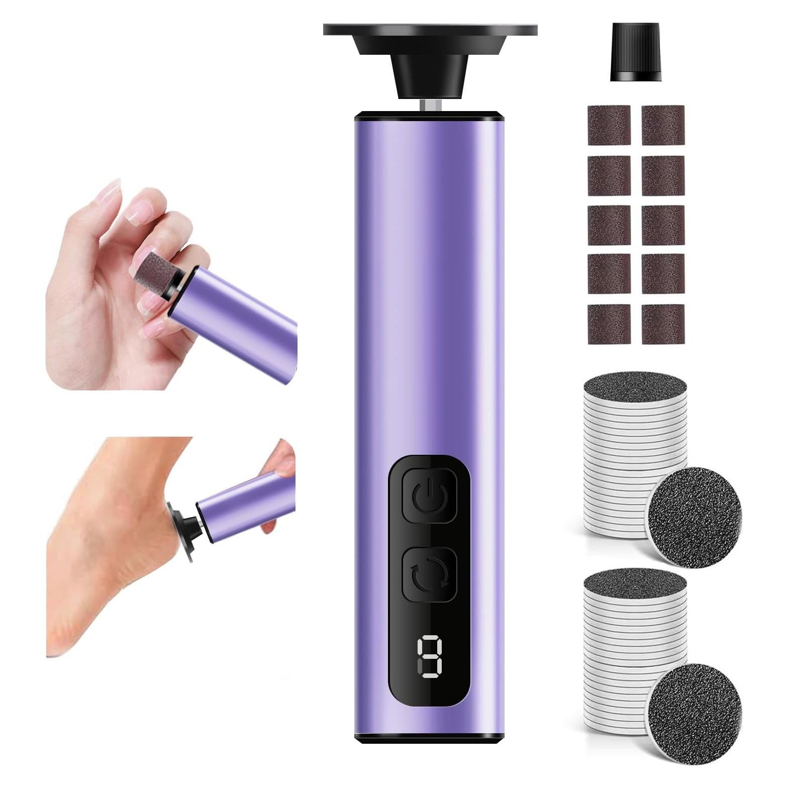 Removedor de Callos Eléctrico GOLDSOUN 2 en 1 Recargable 9 Velocidades